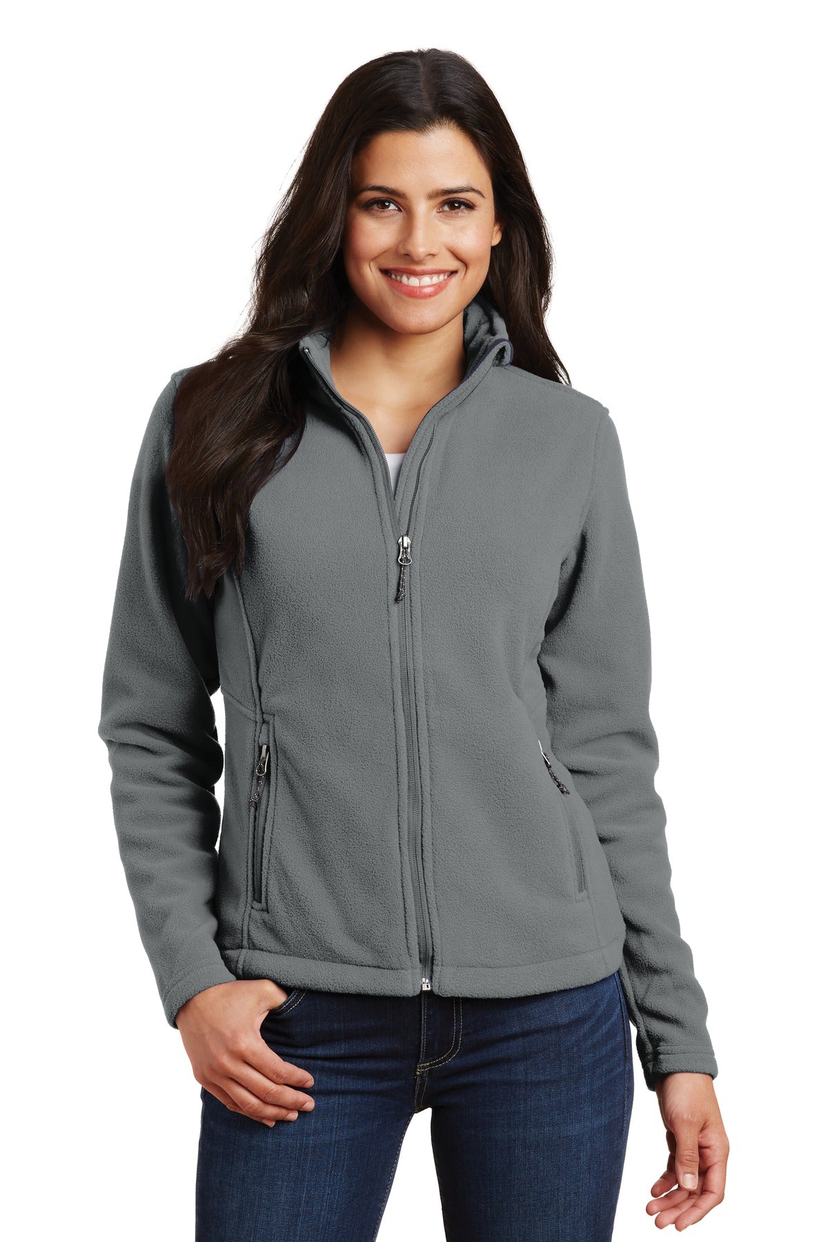 Port Authority Women's Value Fleece Jacket. L217 - Deep Smoke - front