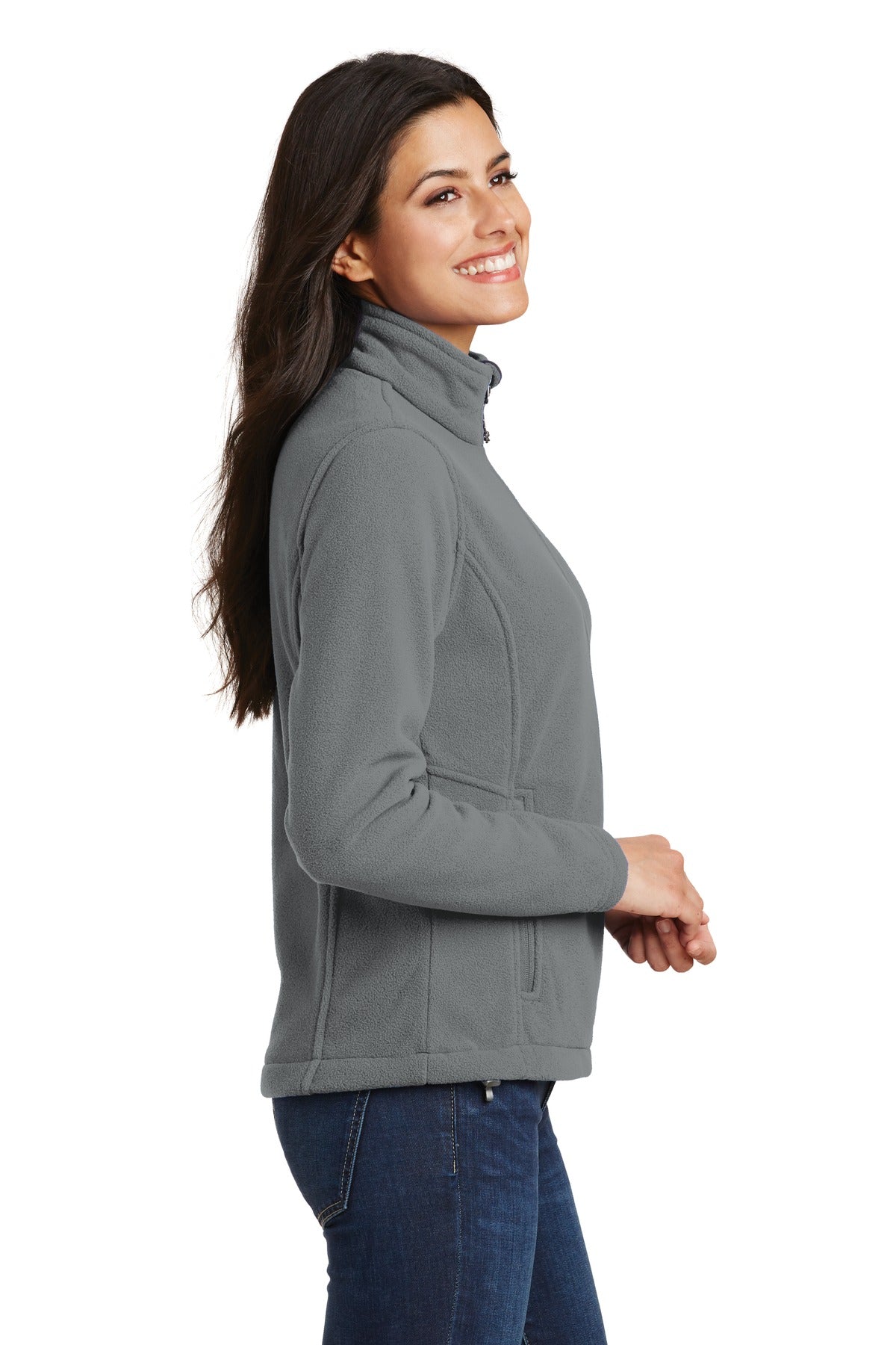 Port Authority Women's Value Fleece Jacket. L217 - Deep Smoke - side