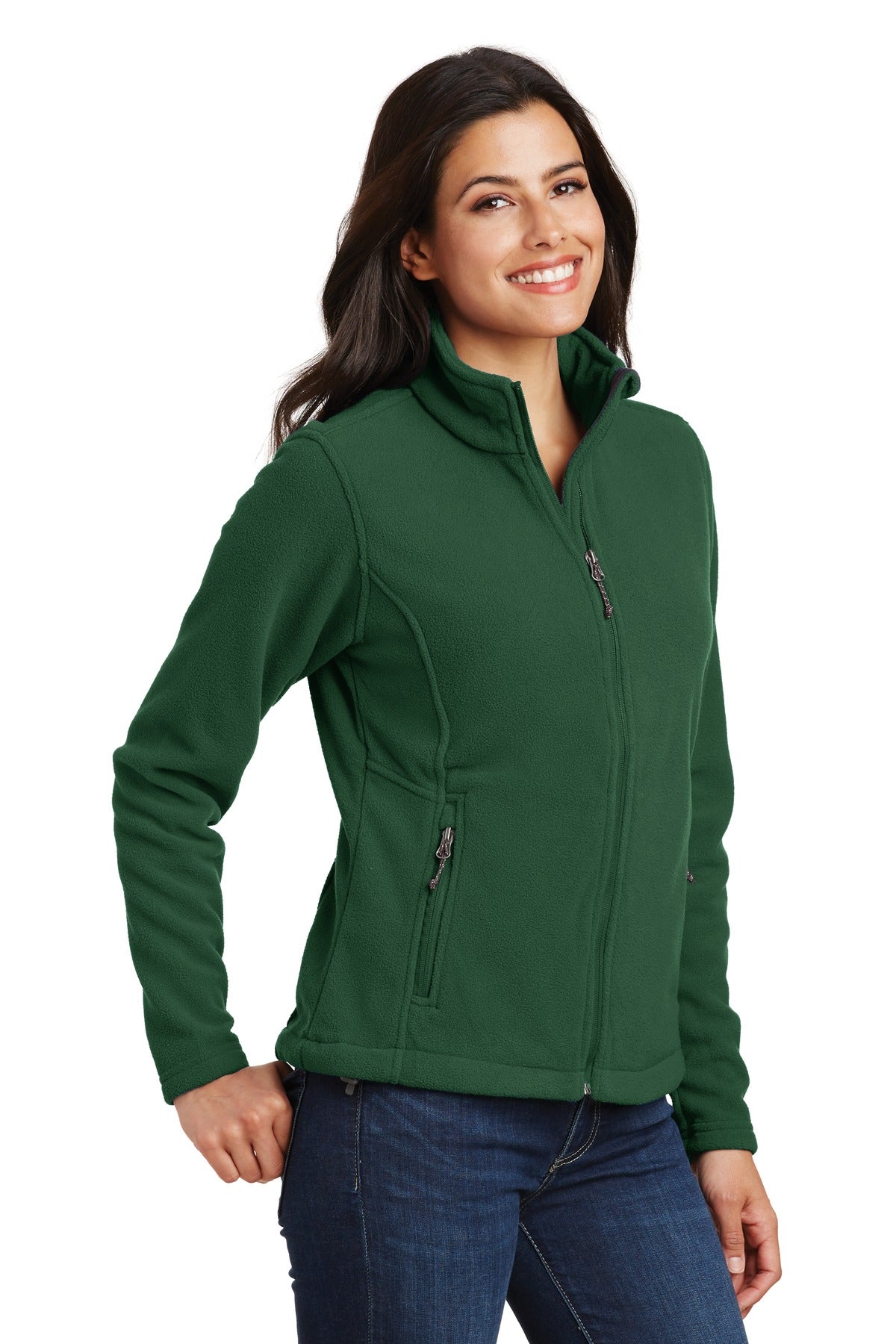 Port Authority Women's Value Fleece Jacket. L217 - Forest Green - three_q