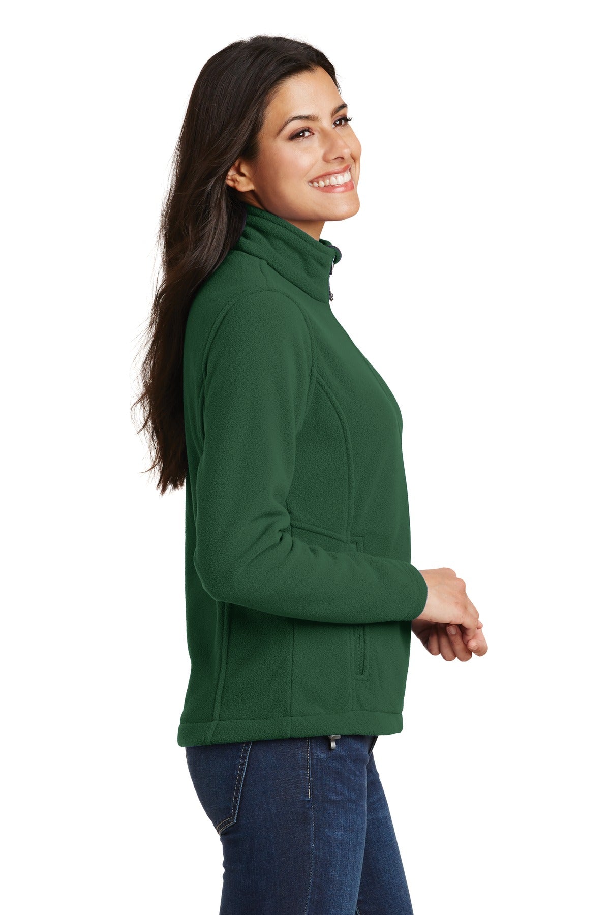 Port Authority Women's Value Fleece Jacket. L217 - Forest Green - side