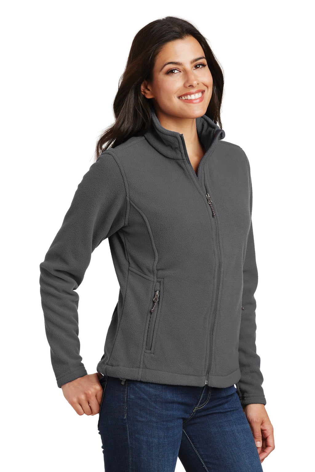 Port Authority Women's Value Fleece Jacket. L217 - Iron Grey - three_q