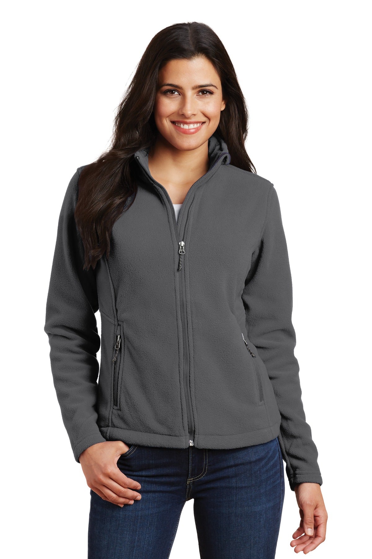 Port Authority Women's Value Fleece Jacket. L217 - Iron Grey - front