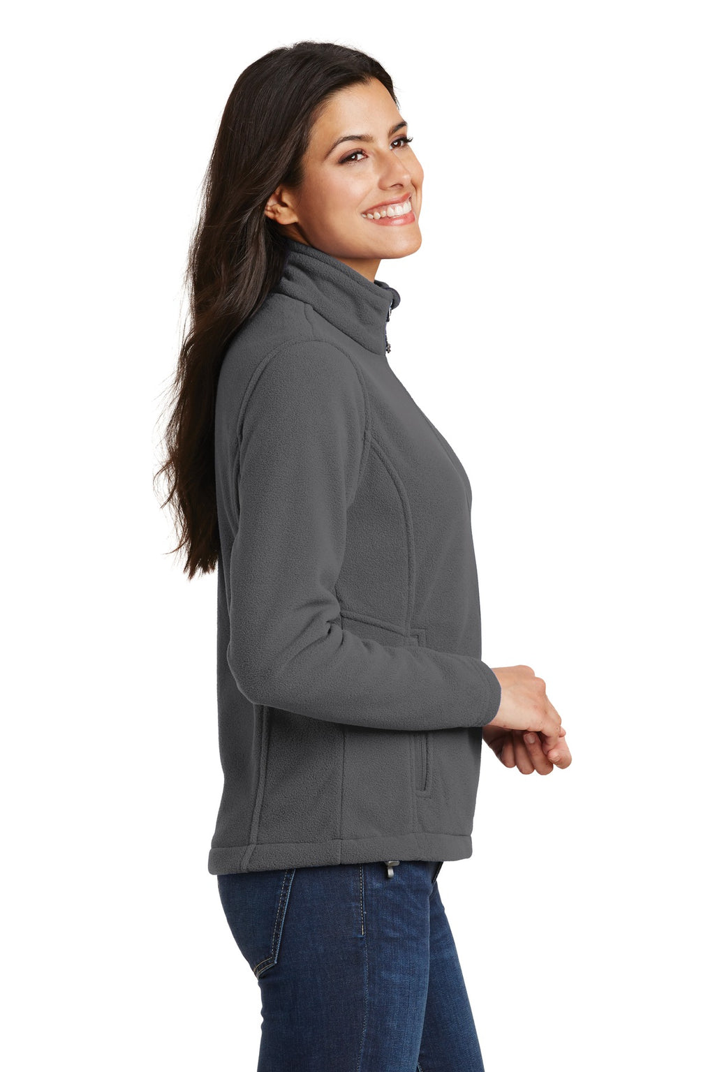 Port Authority Women's Value Fleece Jacket. L217 - Iron Grey - side