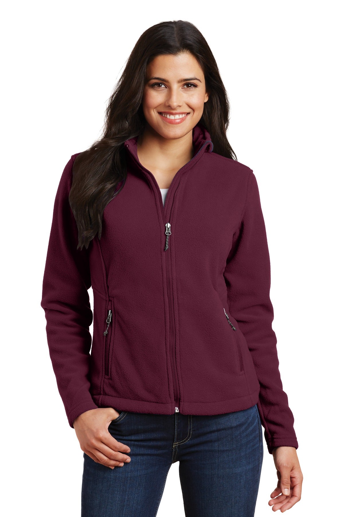 Port Authority Women's Value Fleece Jacket. L217 - Maroon - front