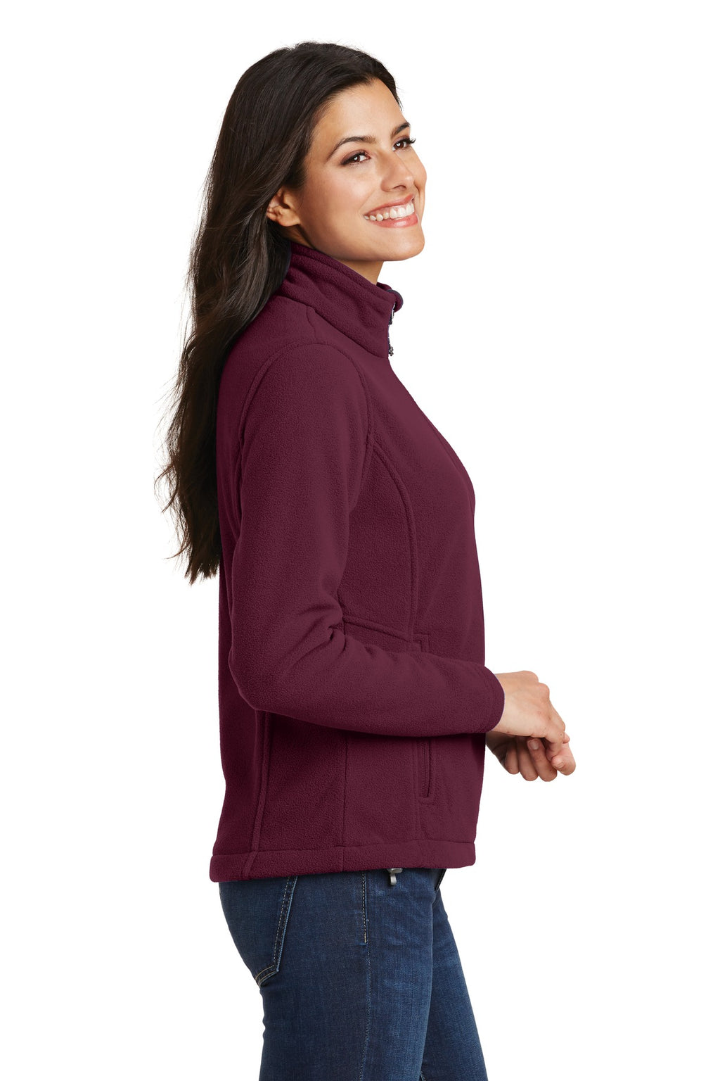 Port Authority Women's Value Fleece Jacket. L217 - Maroon - side