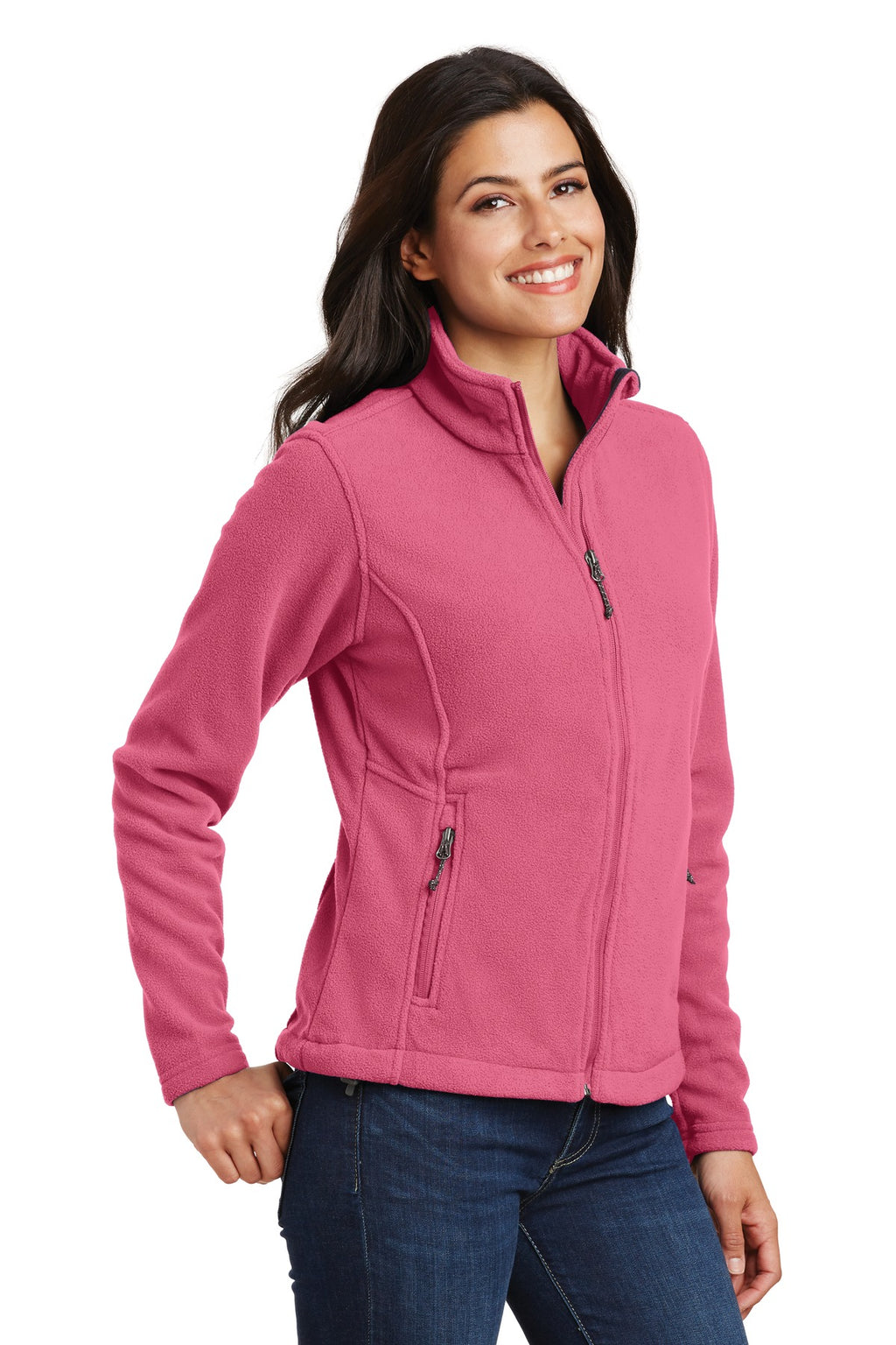 Port Authority Women's Value Fleece Jacket. L217 - Pink Blossom - three_q