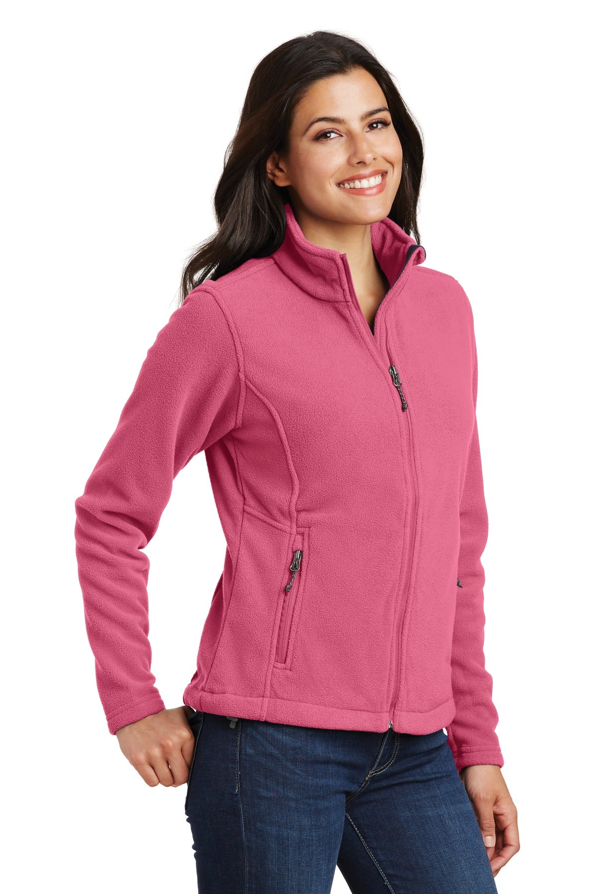 Port Authority Women's Value Fleece Jacket. L217 - Pink Blossom - three_q