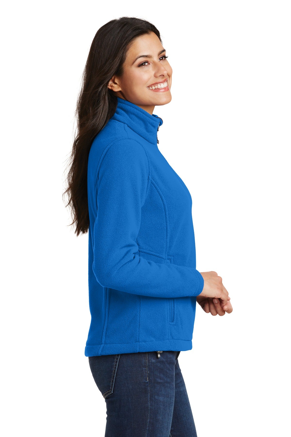 Port Authority Women's Value Fleece Jacket. L217 - Skydiver Blue - side
