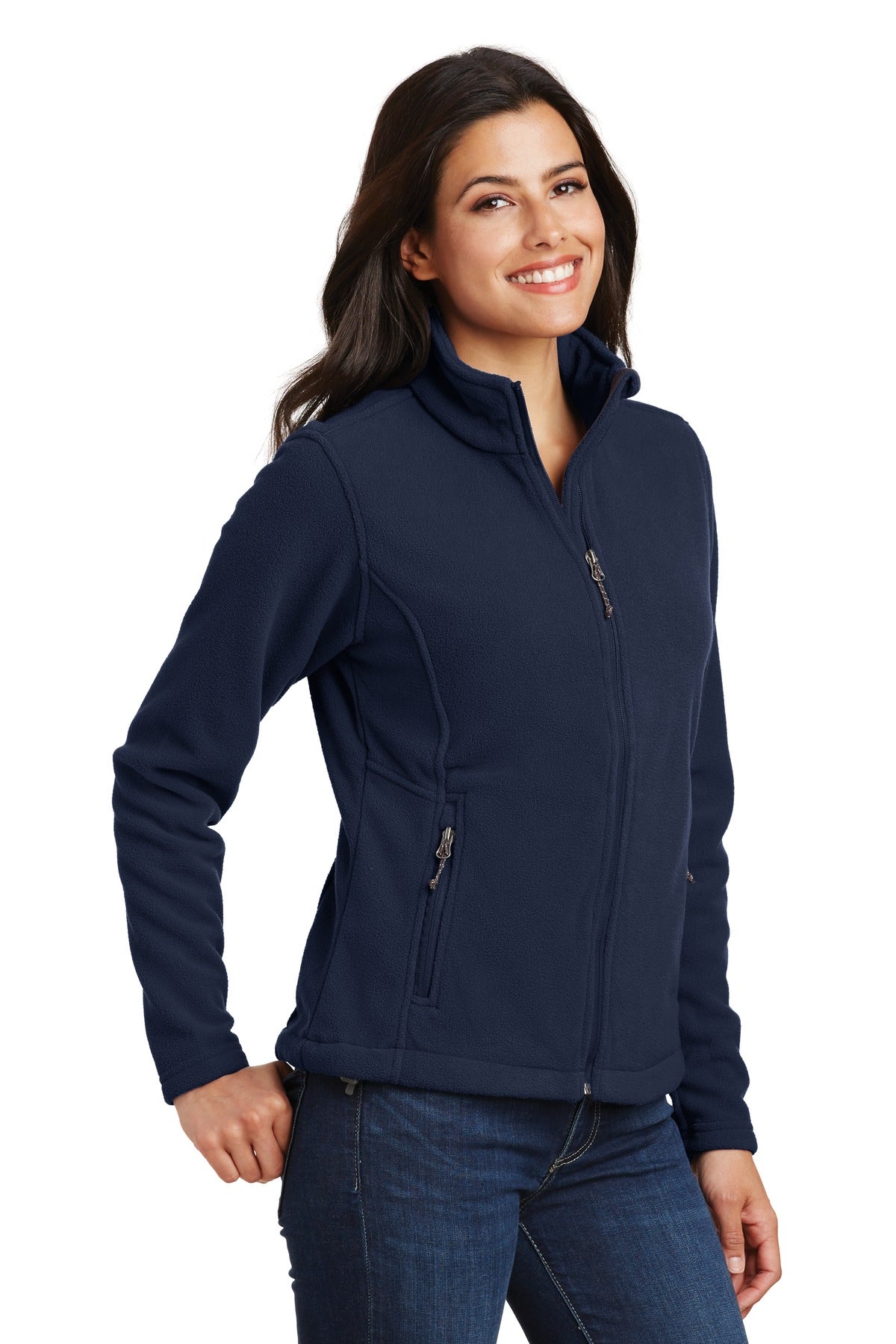 Port Authority Women's Value Fleece Jacket. L217 - True Navy - three_q