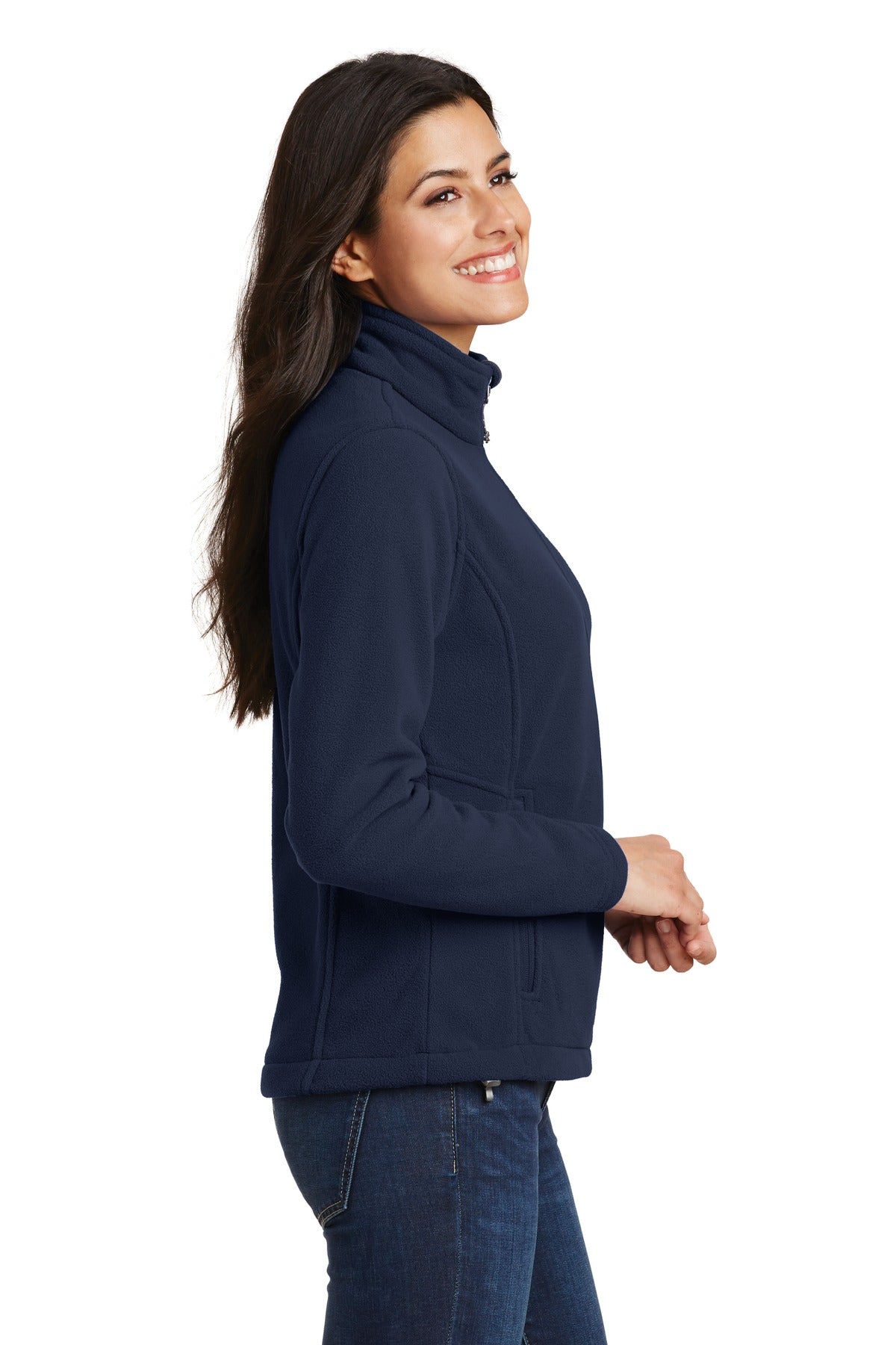 Port Authority Women's Value Fleece Jacket. L217 - True Navy - side