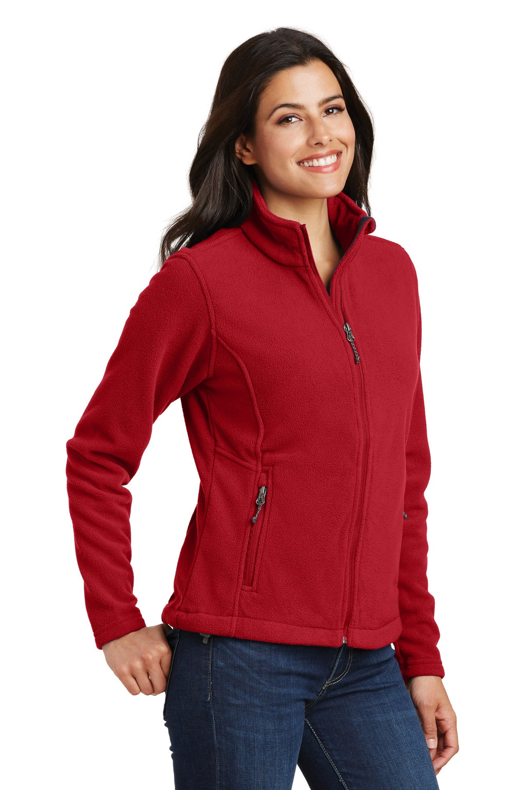 Port Authority Women's Value Fleece Jacket. L217 - True Red - three_q