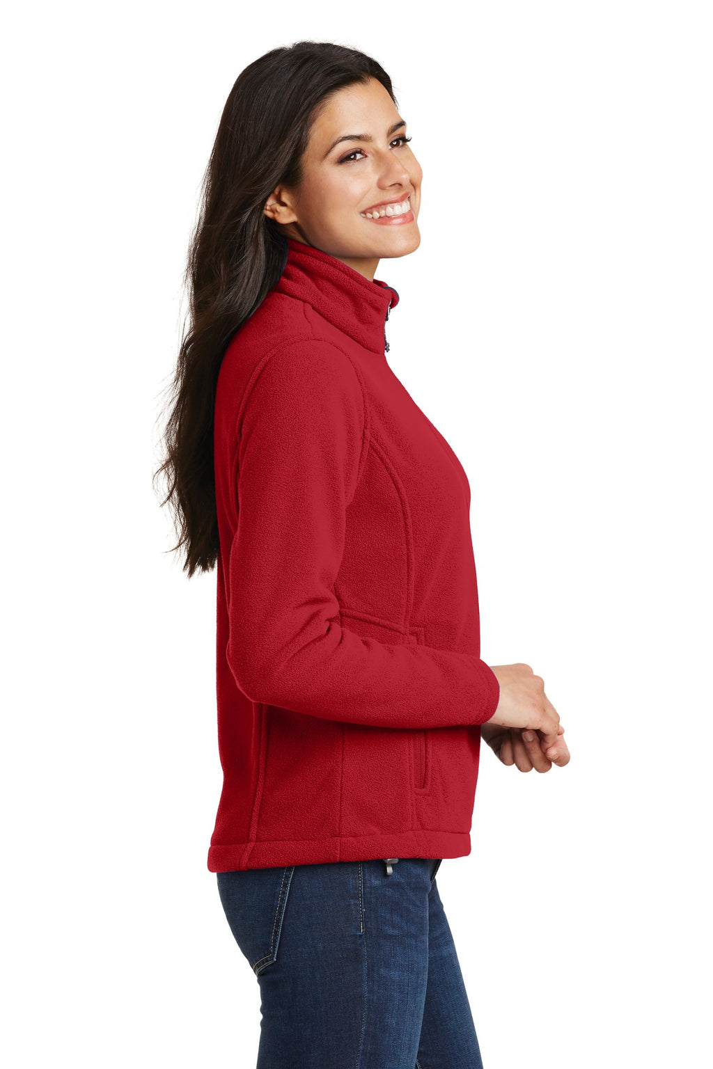 Port Authority Women's Value Fleece Jacket. L217 - True Red - side