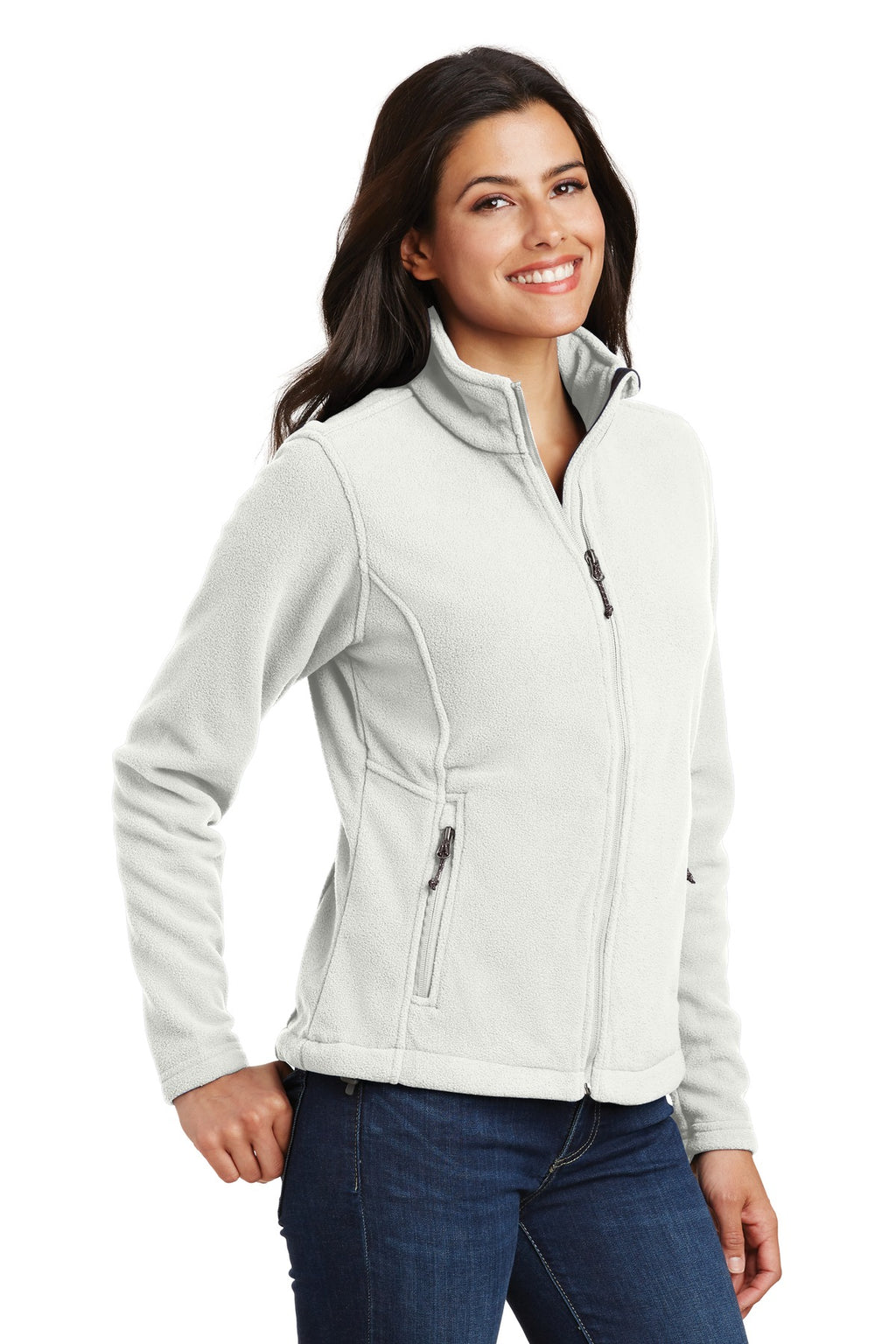 Port Authority Women's Value Fleece Jacket. L217 - Winter White - three_q