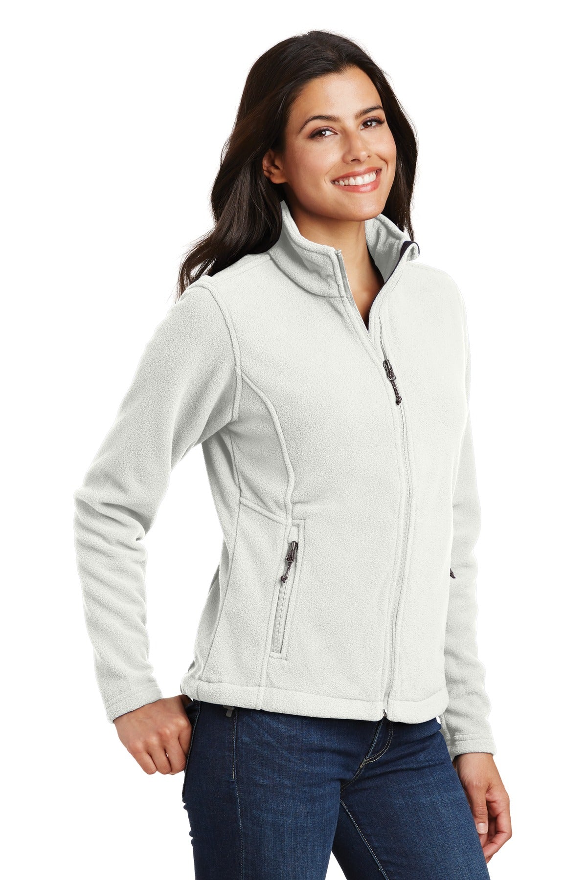 Port Authority Women's Value Fleece Jacket. L217 - Winter White - three_q