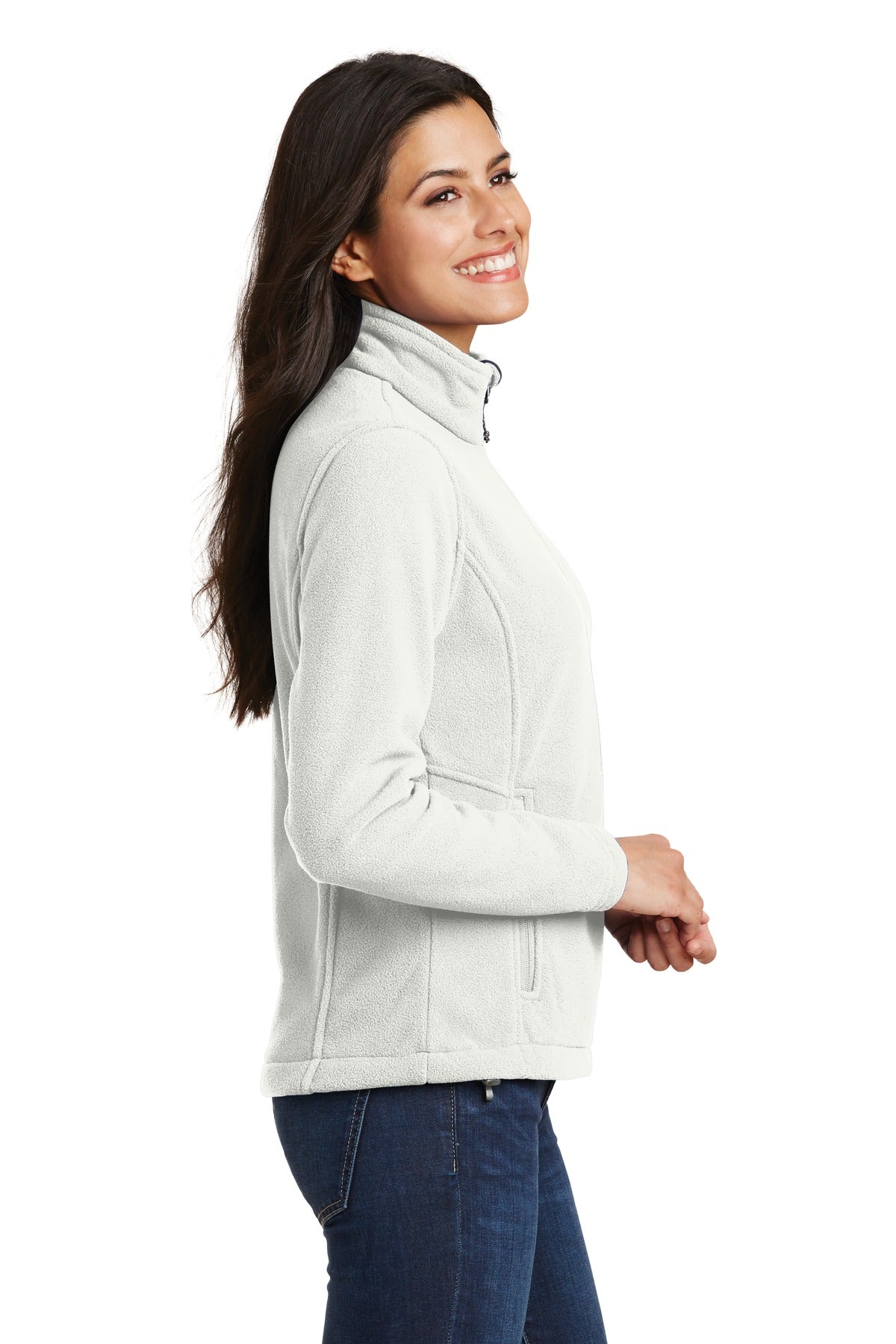 Port Authority Women's Value Fleece Jacket. L217 - Winter White - side