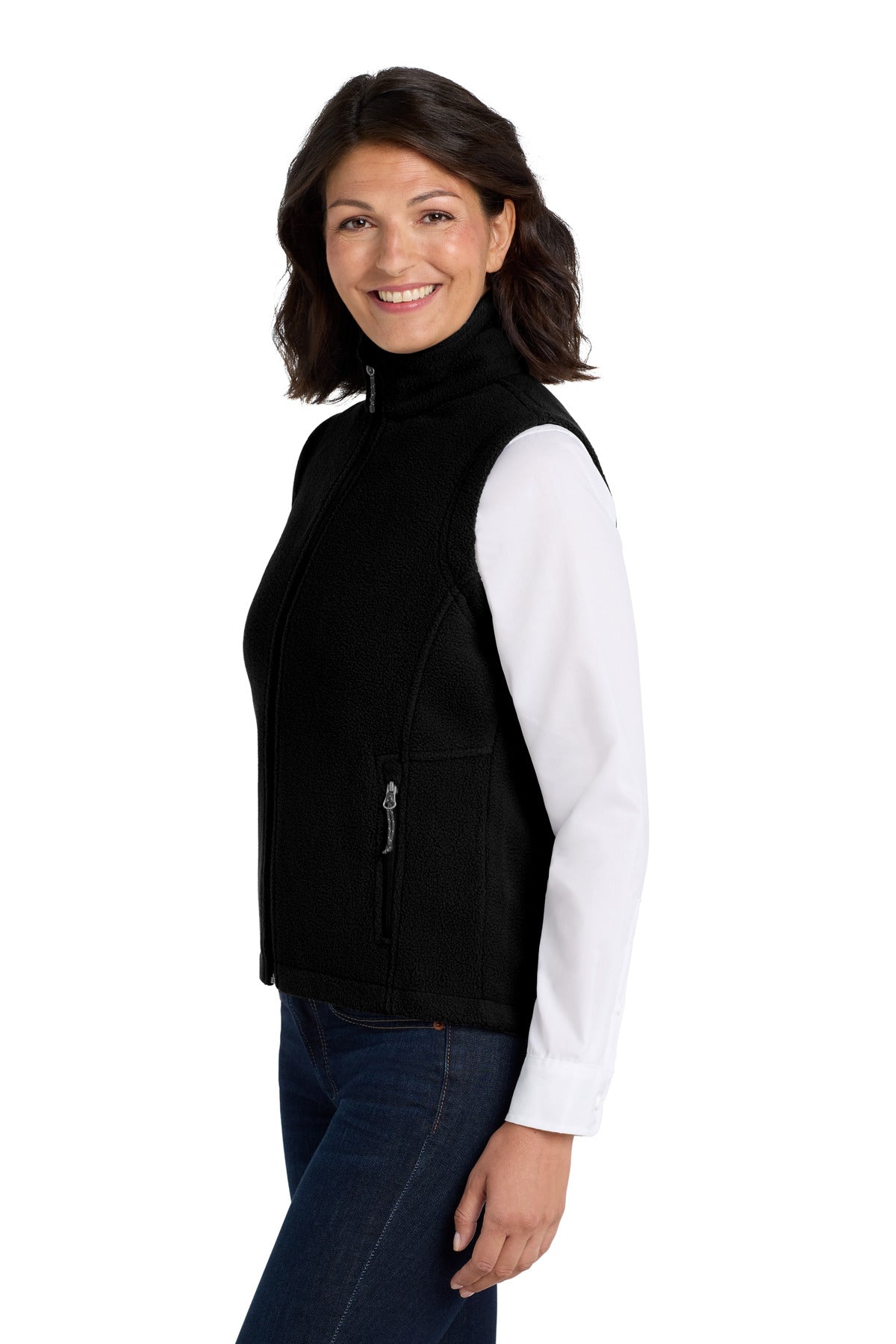 Port Authority Women's Value Fleece Vest. L219 - Black - side