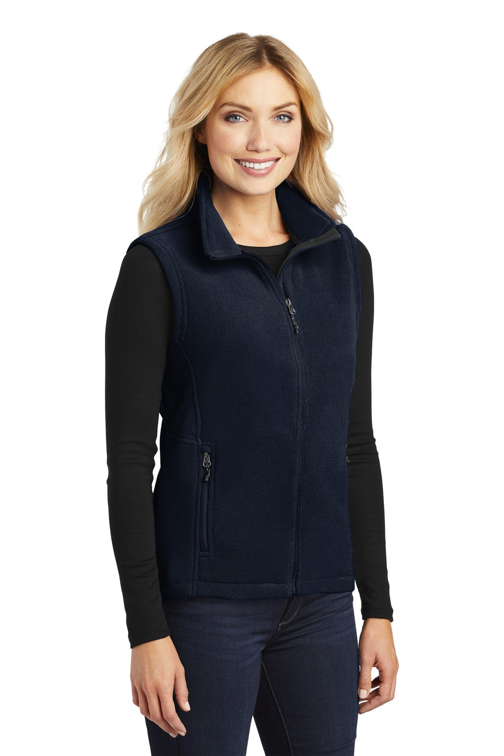 Port Authority Women's Value Fleece Vest. L219 - True Navy - three_q