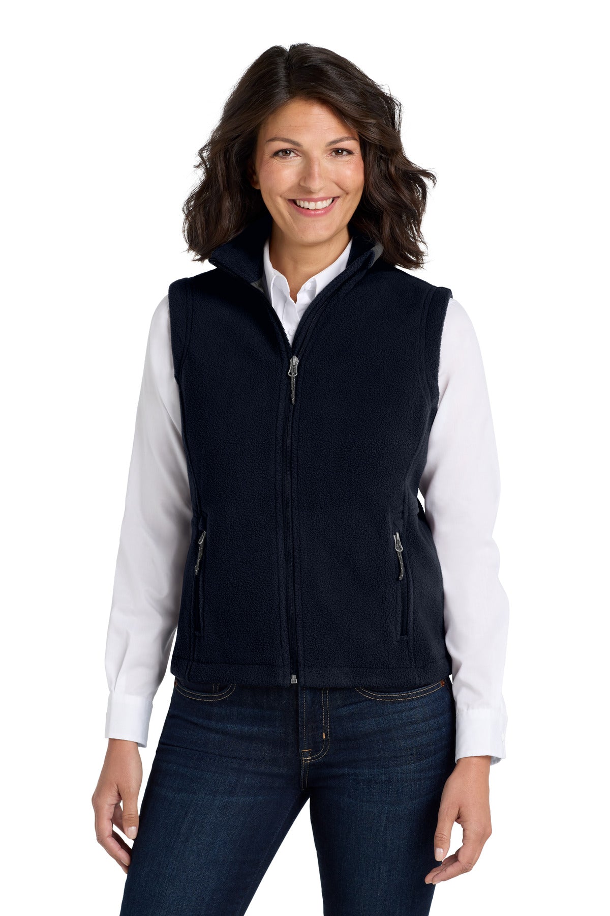 Port Authority Women's Value Fleece Vest. L219 - True Navy - front