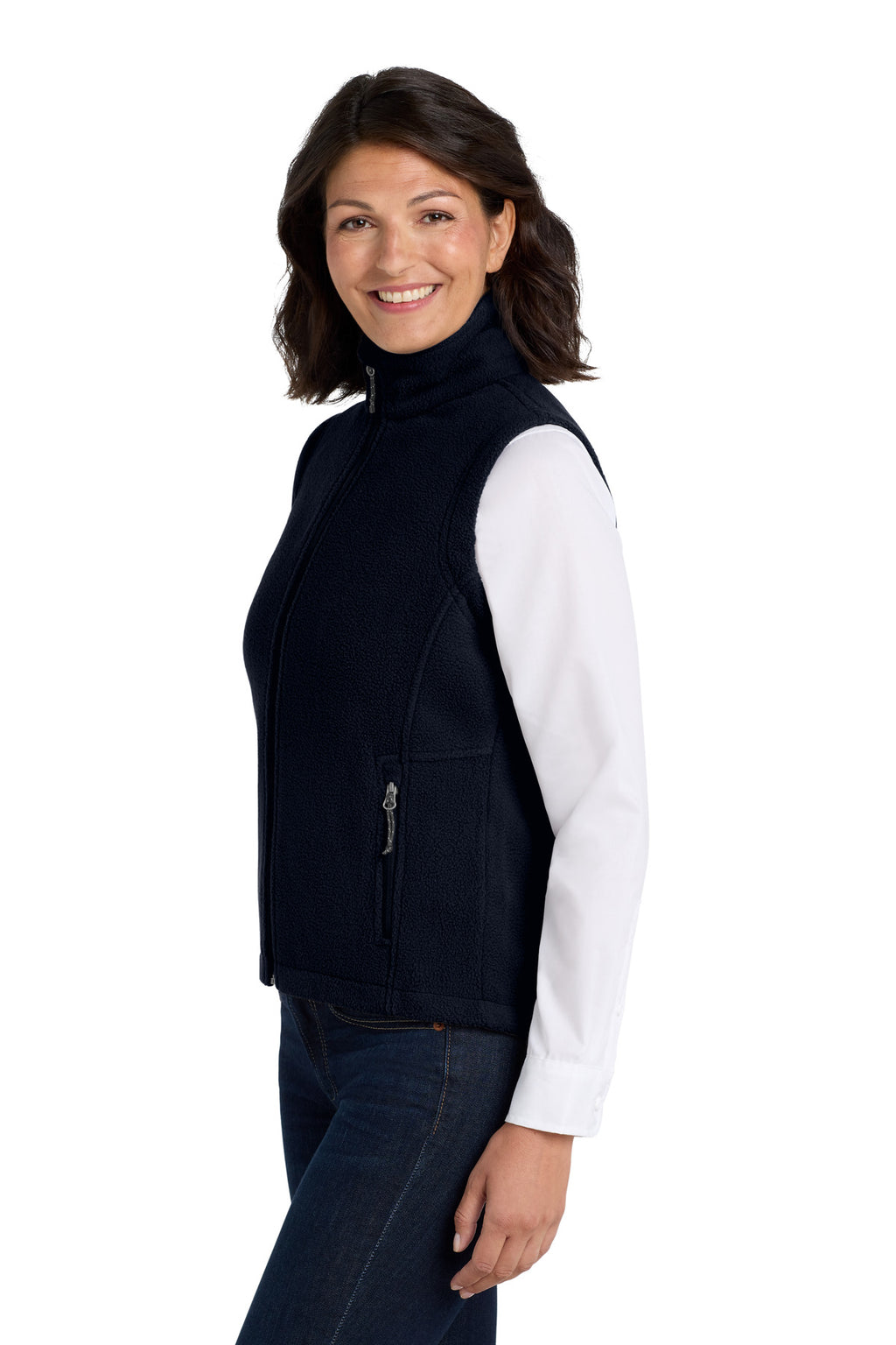Port Authority Women's Value Fleece Vest. L219 - True Navy - side