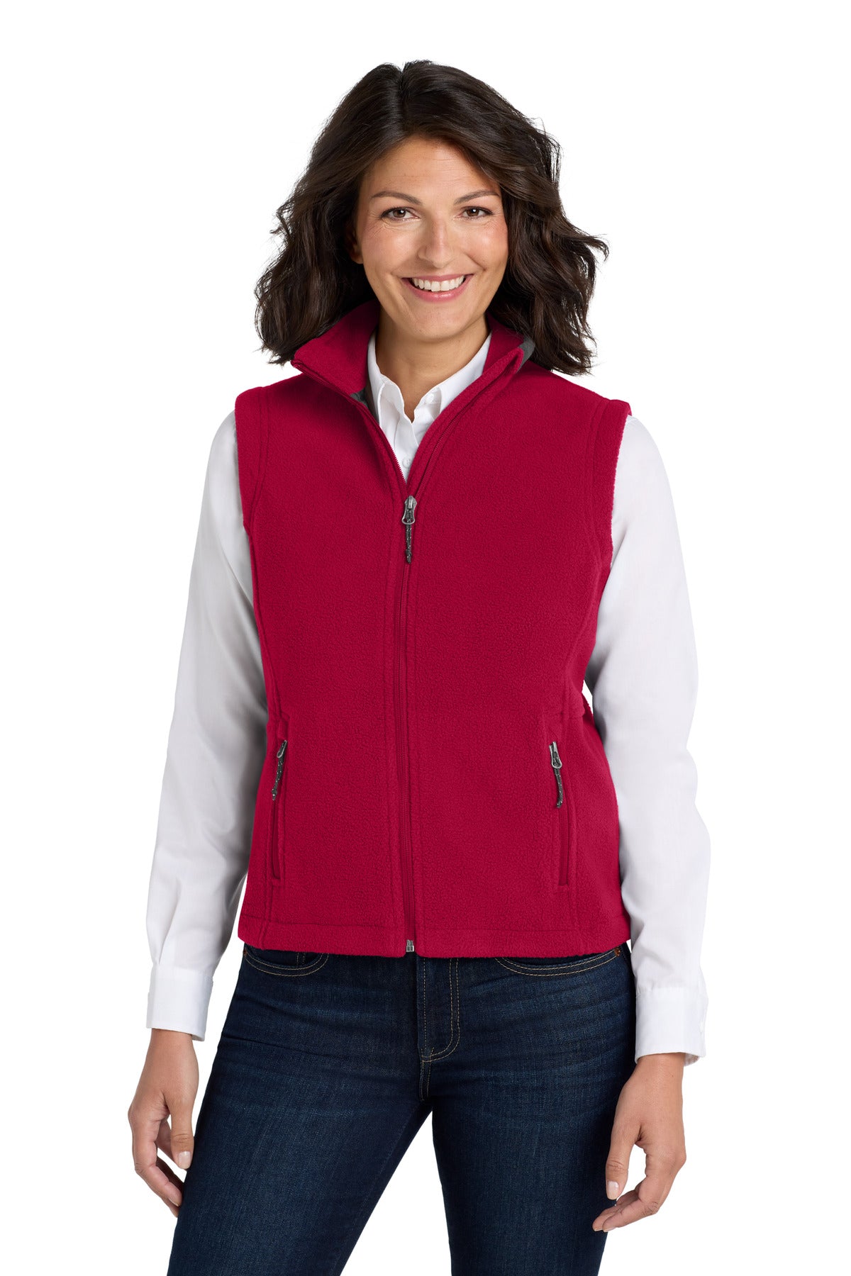 Port Authority Women's Value Fleece Vest. L219 - True Red - front