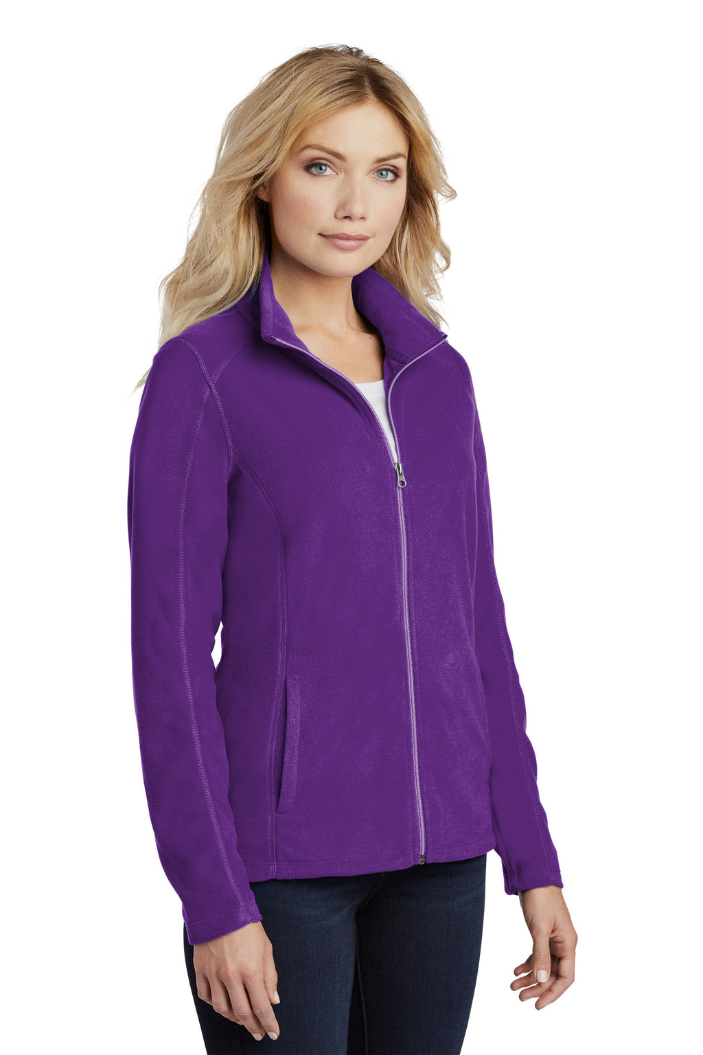 Port Authority Women's Microfleece Jacket. L223 - Amethyst Purple - three_q