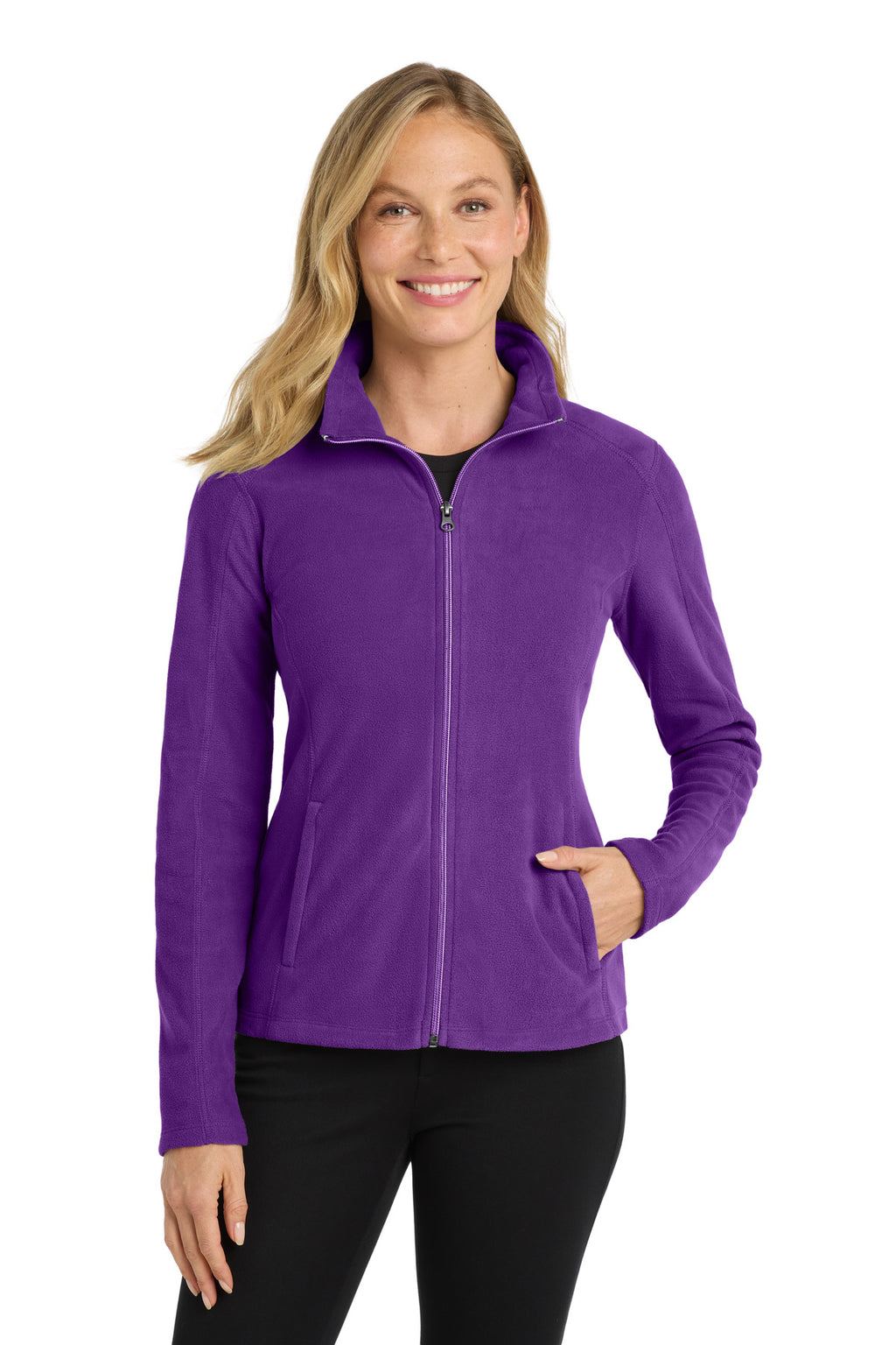 Port Authority Women's Microfleece Jacket. L223 - Amethyst Purple - front