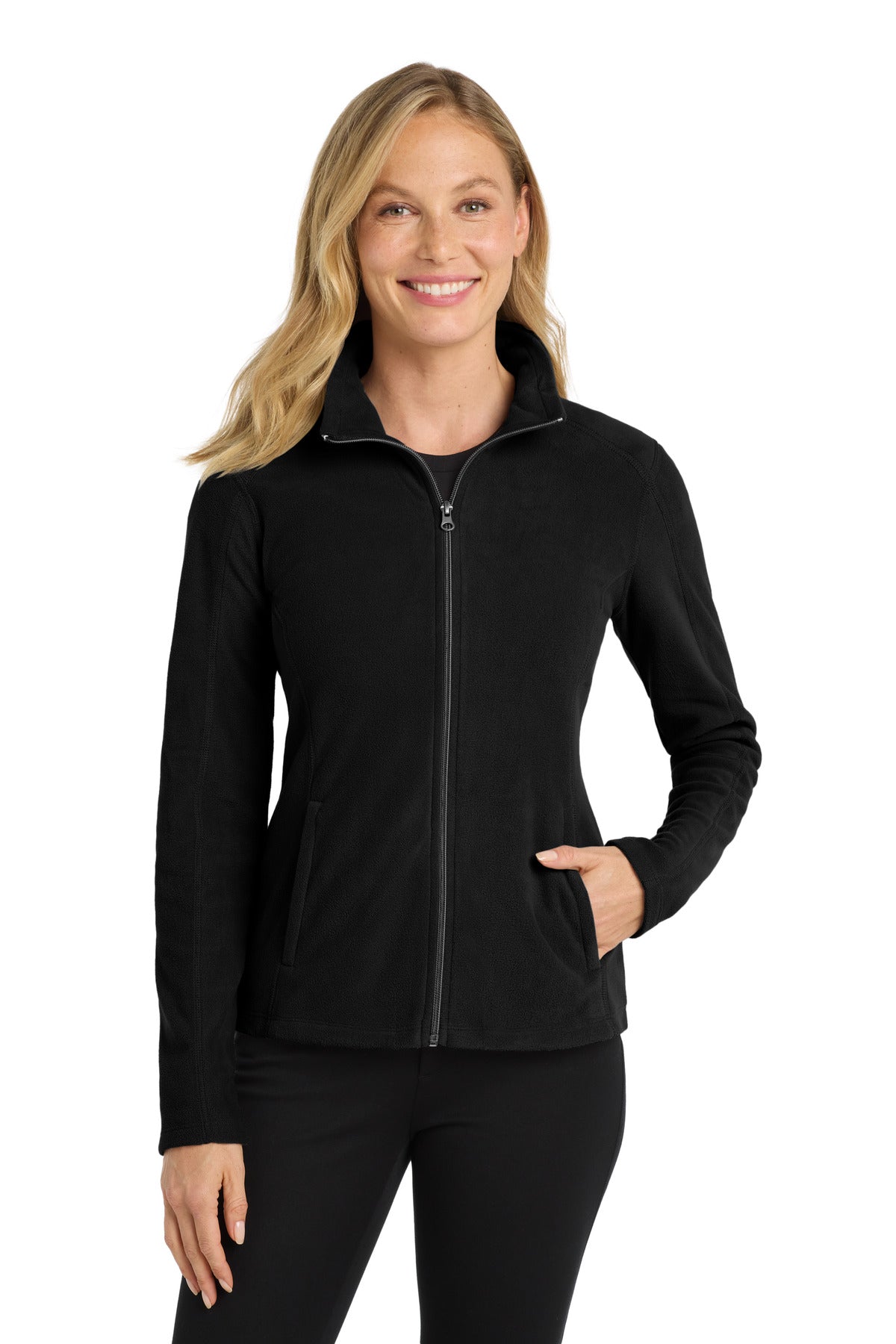 Port Authority Women's Microfleece Jacket. L223 - Black - front