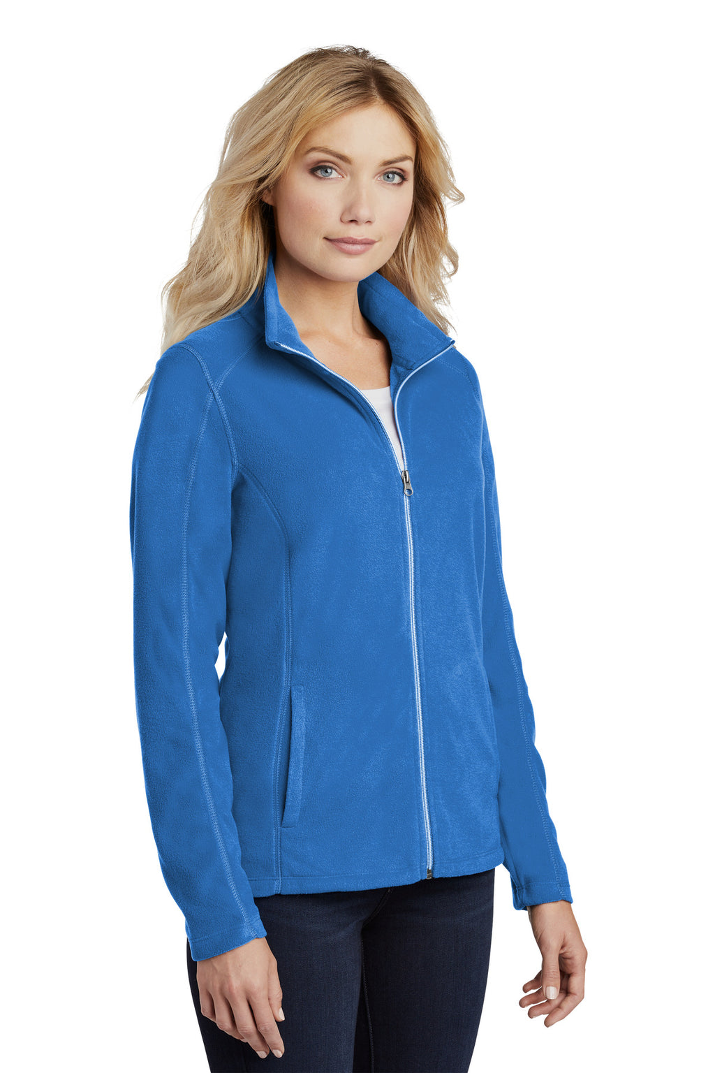 Port Authority Women's Microfleece Jacket. L223 - Light Royal - three_q