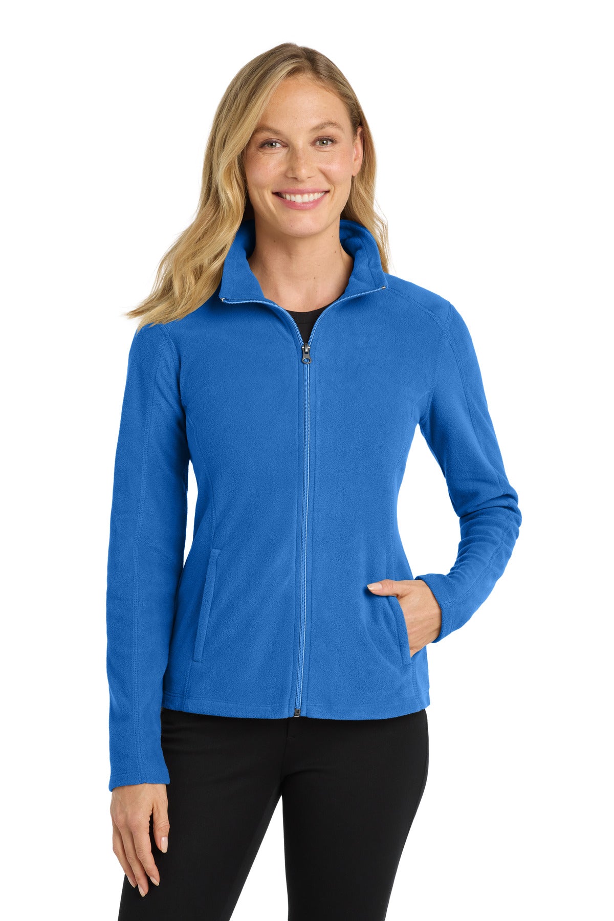 Port Authority Women's Microfleece Jacket. L223 - Light Royal - front
