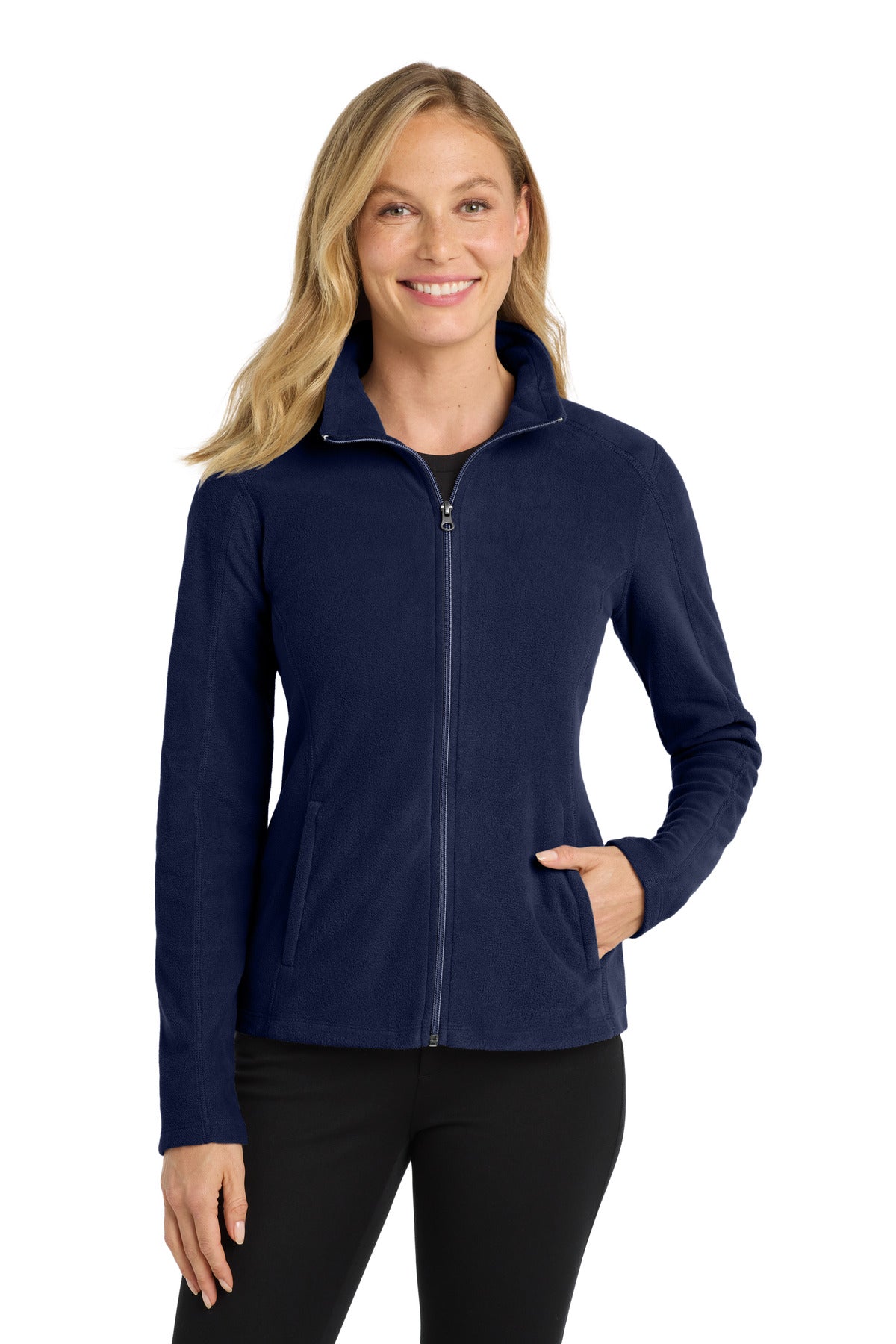 Port Authority Women's Microfleece Jacket. L223 - True Navy - front