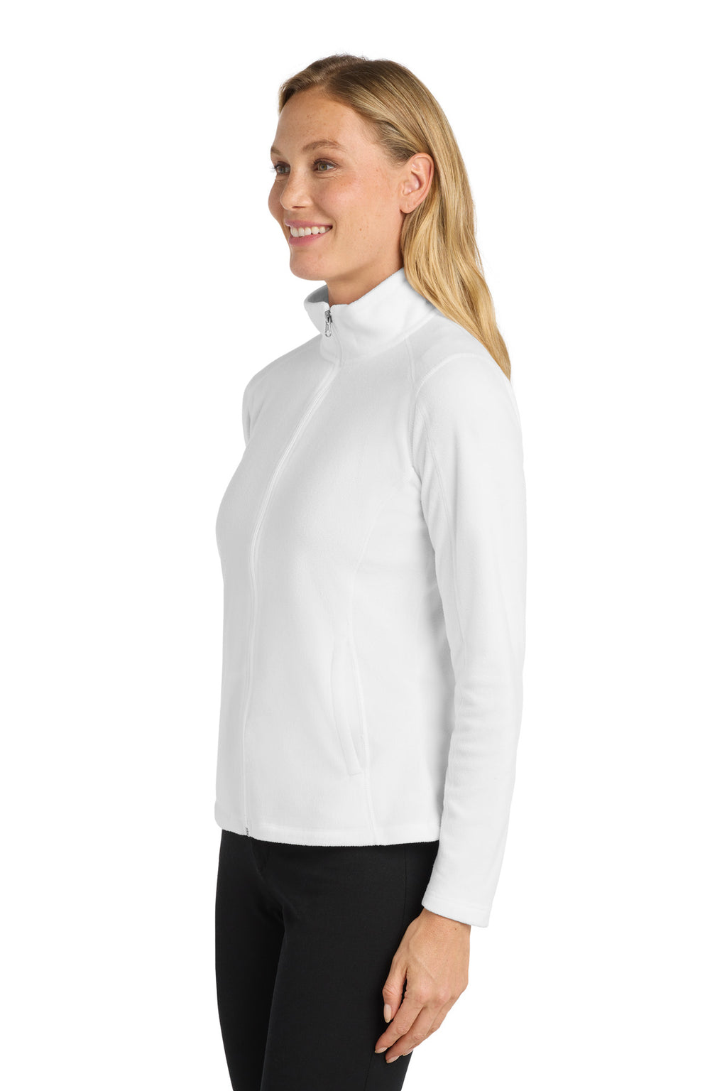 Port Authority Women's Microfleece Jacket. L223 - White - side