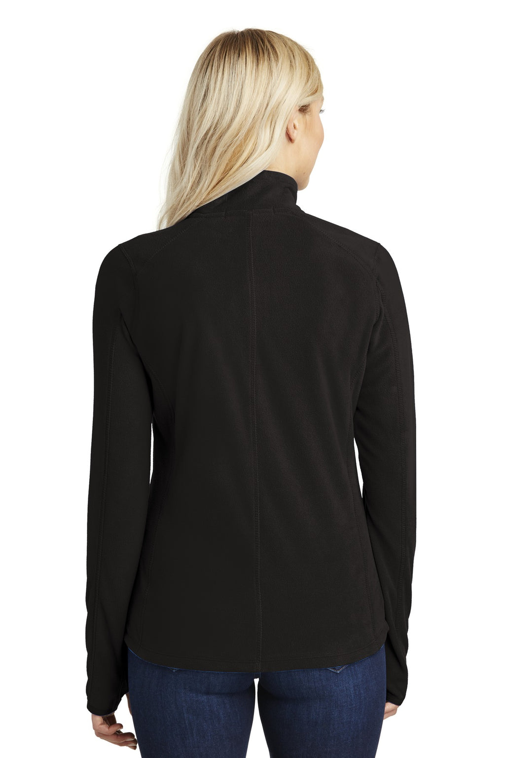 Port Authority Women's Microfleece 1/2-Zip Pullover. L224 - Black - back
