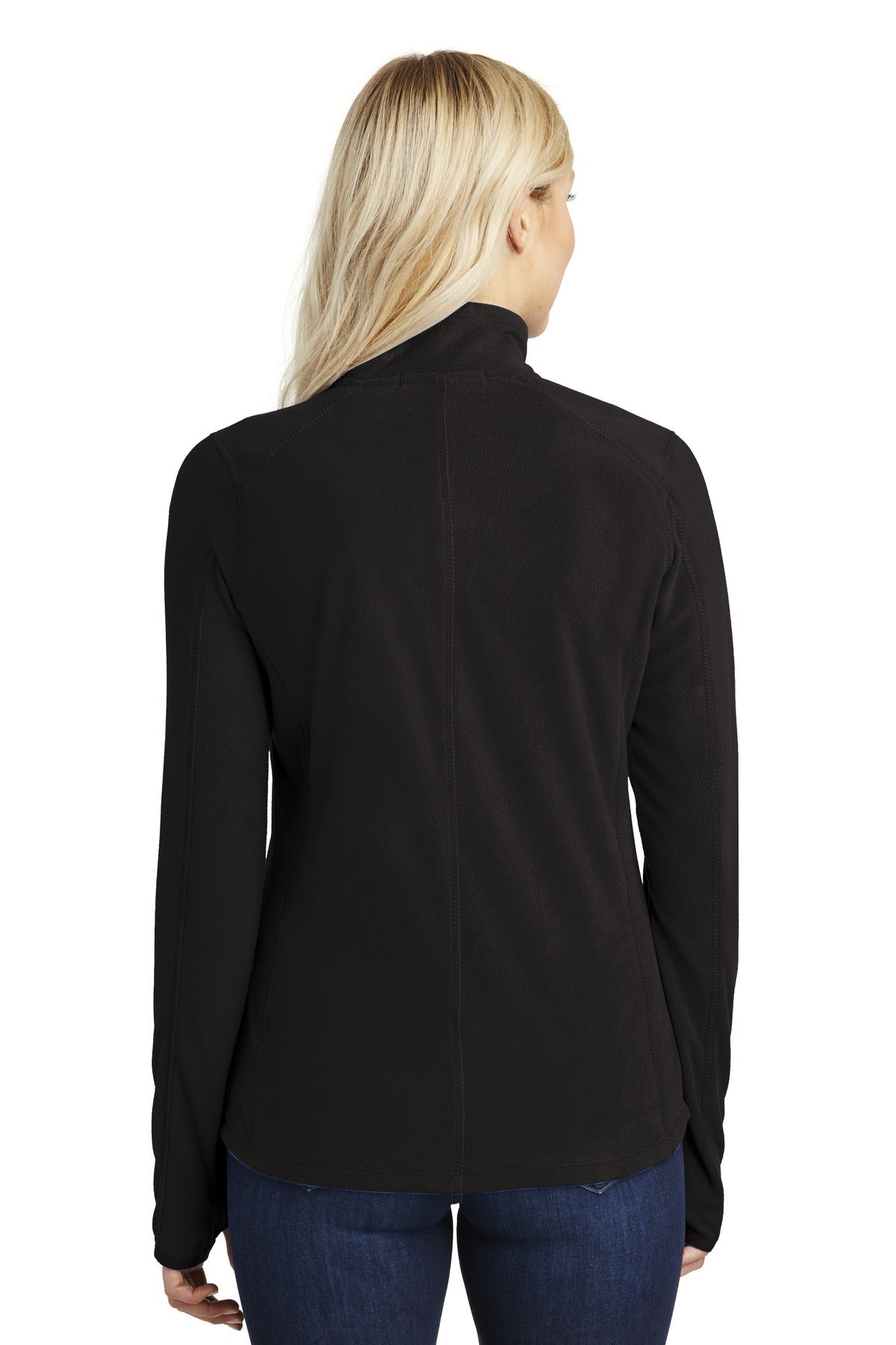 Port Authority Women's Microfleece 1/2-Zip Pullover. L224 - Black - back