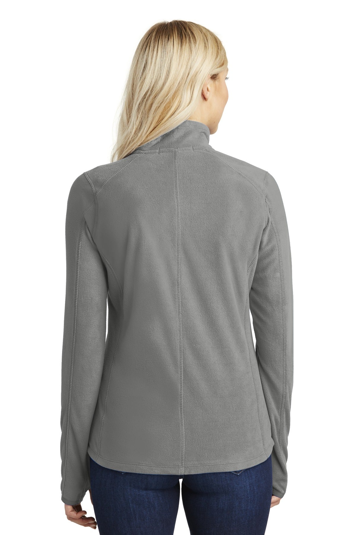 Port Authority Women's Microfleece 1/2-Zip Pullover. L224 - Pearl Grey - back