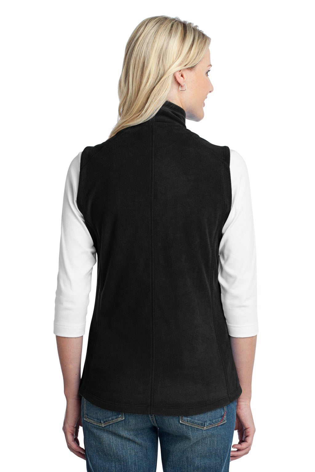 Port Authority Women's Microfleece Vest. L226 - Black - back