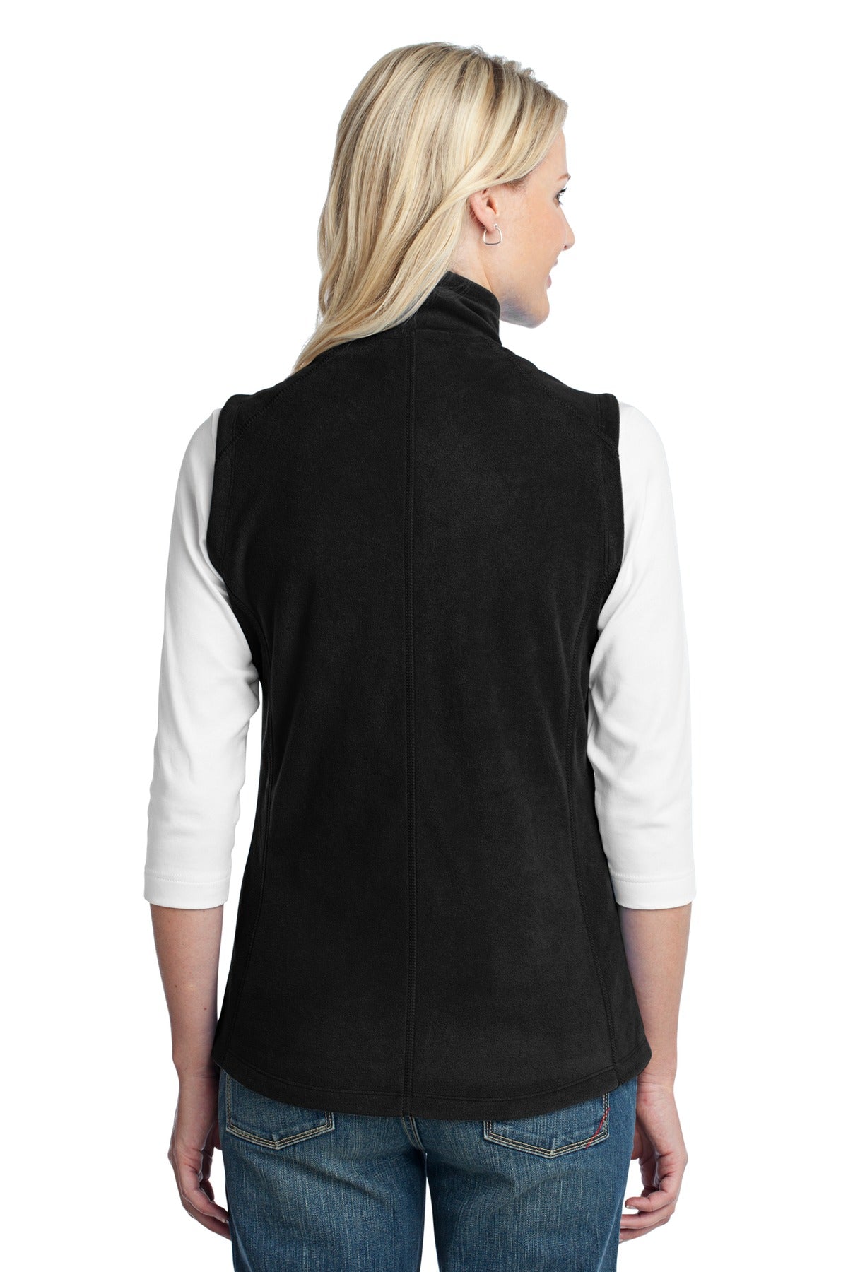 Port Authority Women's Microfleece Vest. L226 - Black - back