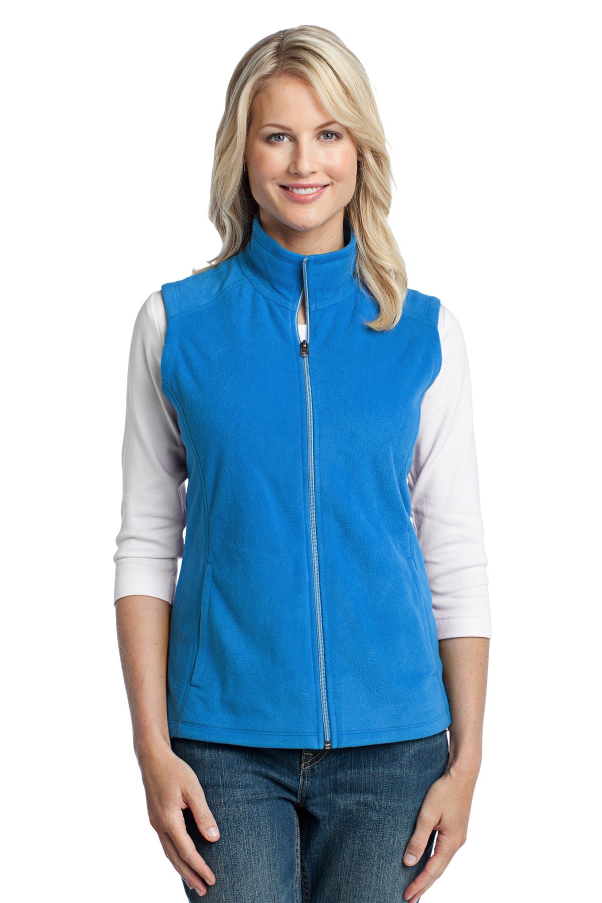 Port Authority Women's Microfleece Vest. L226 - Light Royal - front