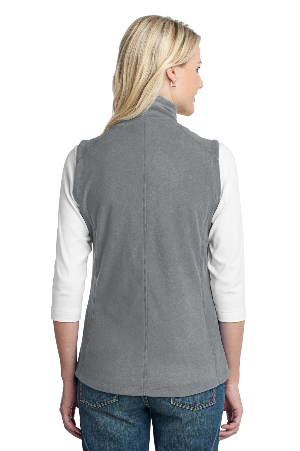 Port Authority Women's Microfleece Vest. L226 - Pearl Grey - back