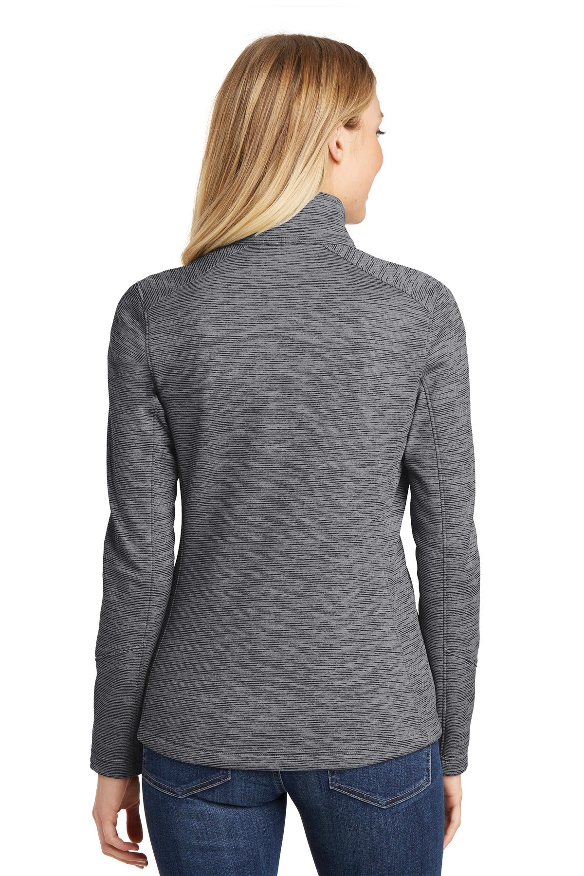 Port Authority Women's Digi Stripe Fleece Jacket. L231 - Black - back