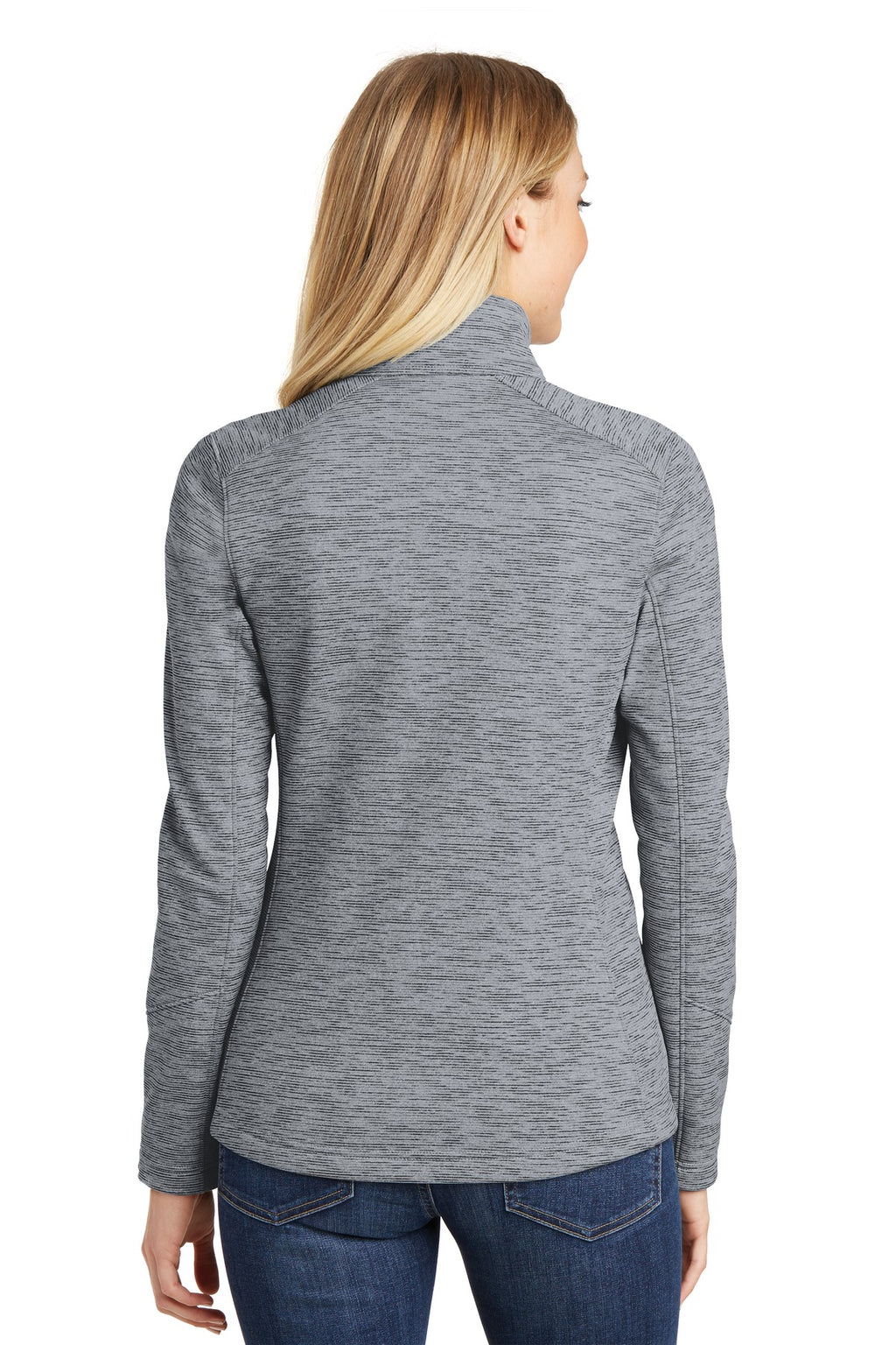 Port Authority Women's Digi Stripe Fleece Jacket. L231 - Grey - back