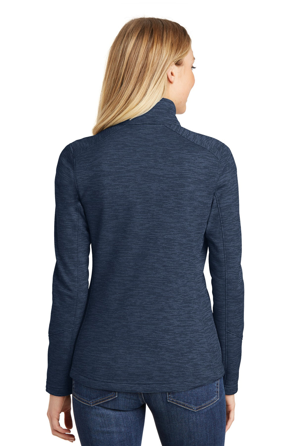 Port Authority Women's Digi Stripe Fleece Jacket. L231 - Navy - back