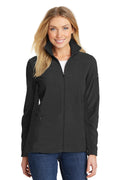 Port Authority Women's Summit Fleece Full-Zip Jacket. L233 - Black/ Black - front