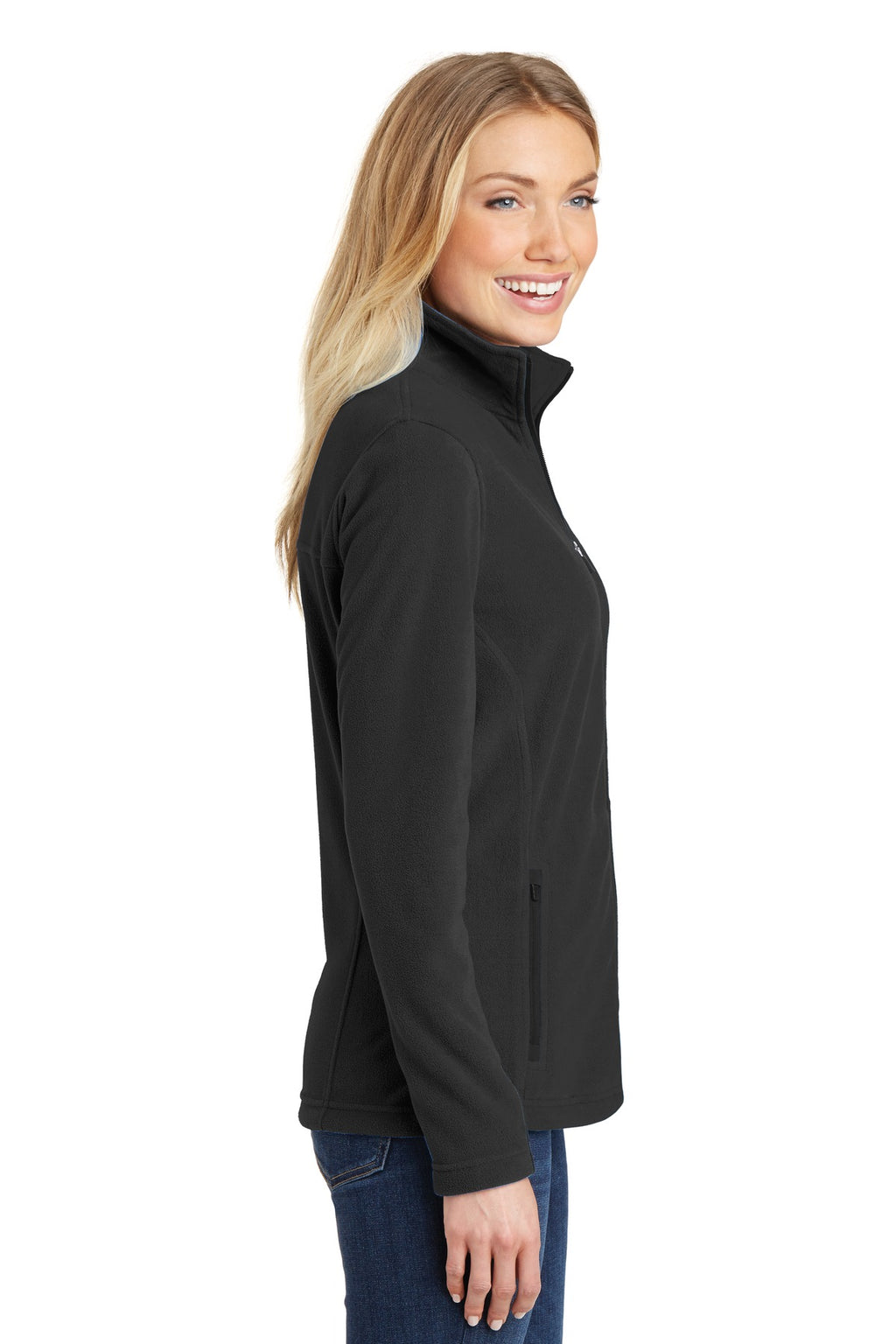 Port Authority Women's Summit Fleece Full-Zip Jacket. L233 - Black/ Black - side