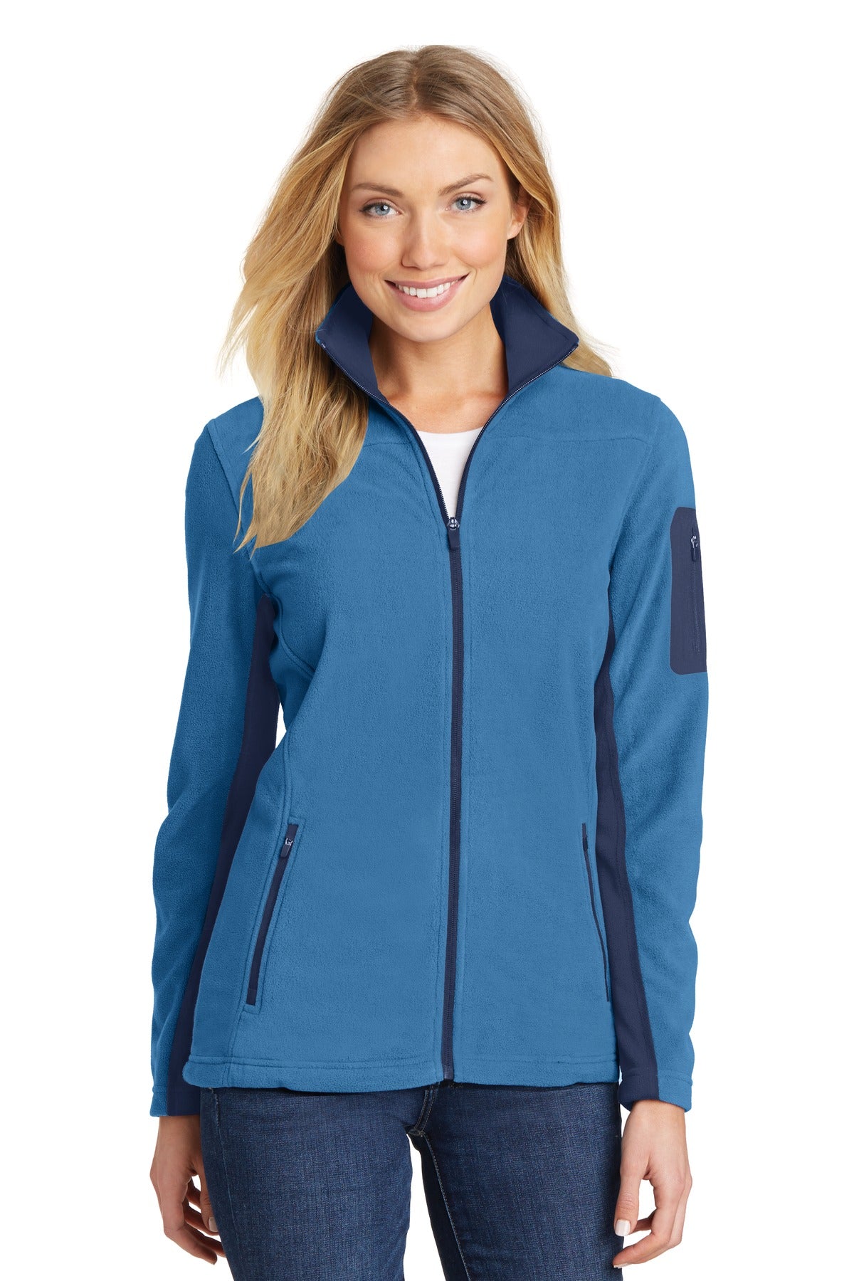 Port Authority Women's Summit Fleece Full-Zip Jacket. L233 - Regal Blue/ Dress Blue Navy - front