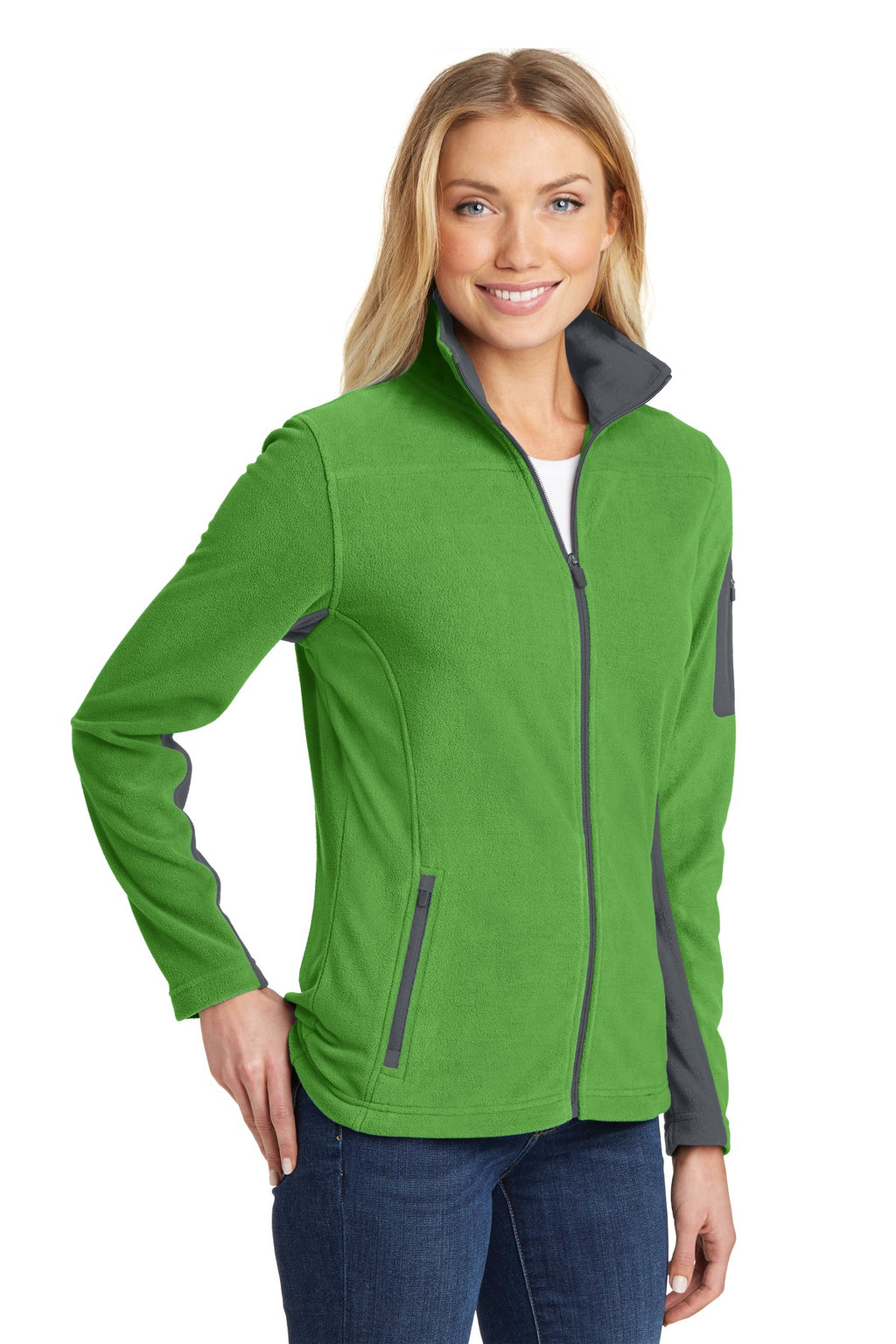 Port Authority Women's Summit Fleece Full-Zip Jacket. L233 - Vine Green/ Magnet - three_q