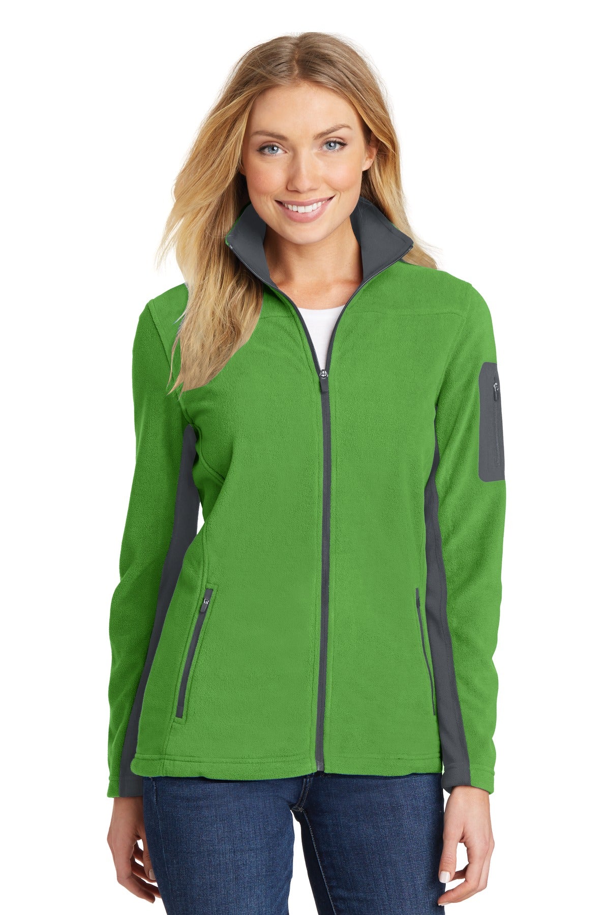 Port Authority Women's Summit Fleece Full-Zip Jacket. L233 - Vine Green/ Magnet - front