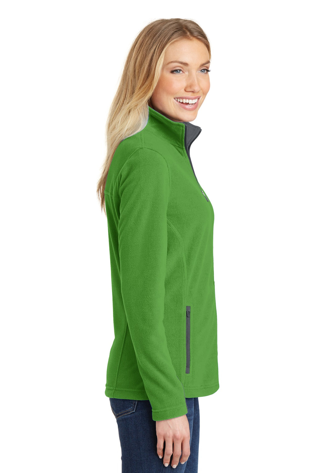 Port Authority Women's Summit Fleece Full-Zip Jacket. L233 - Vine Green/ Magnet - side