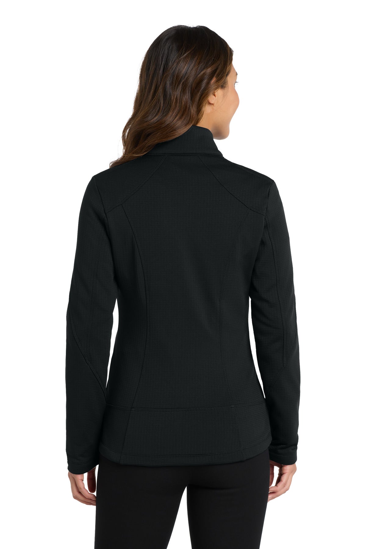 Port Authority Women's Grid Fleece Jacket. L239 - Deep Black - back
