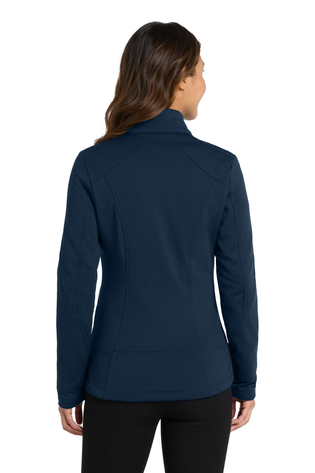 Port Authority Women's Grid Fleece Jacket. L239 - River Blue Navy - back