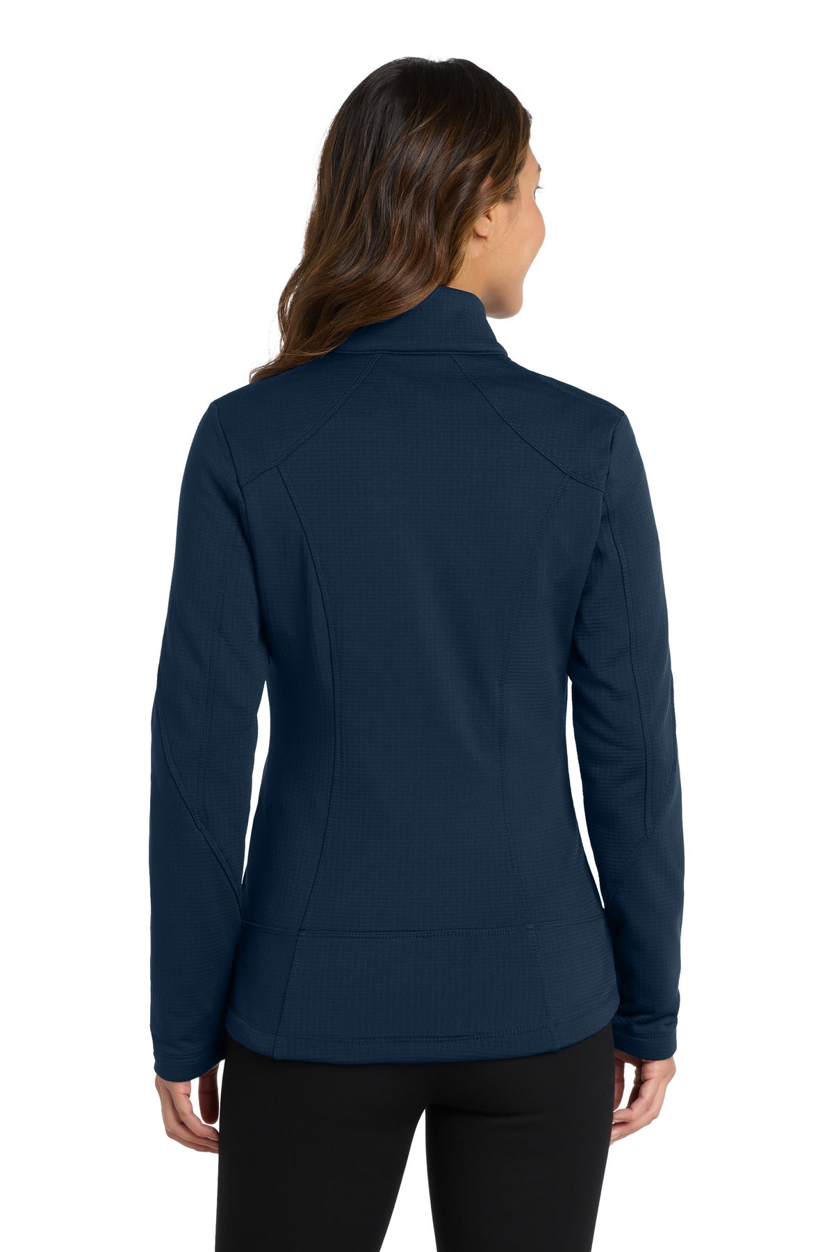 Port Authority Women's Grid Fleece Jacket. L239 - River Blue Navy - back